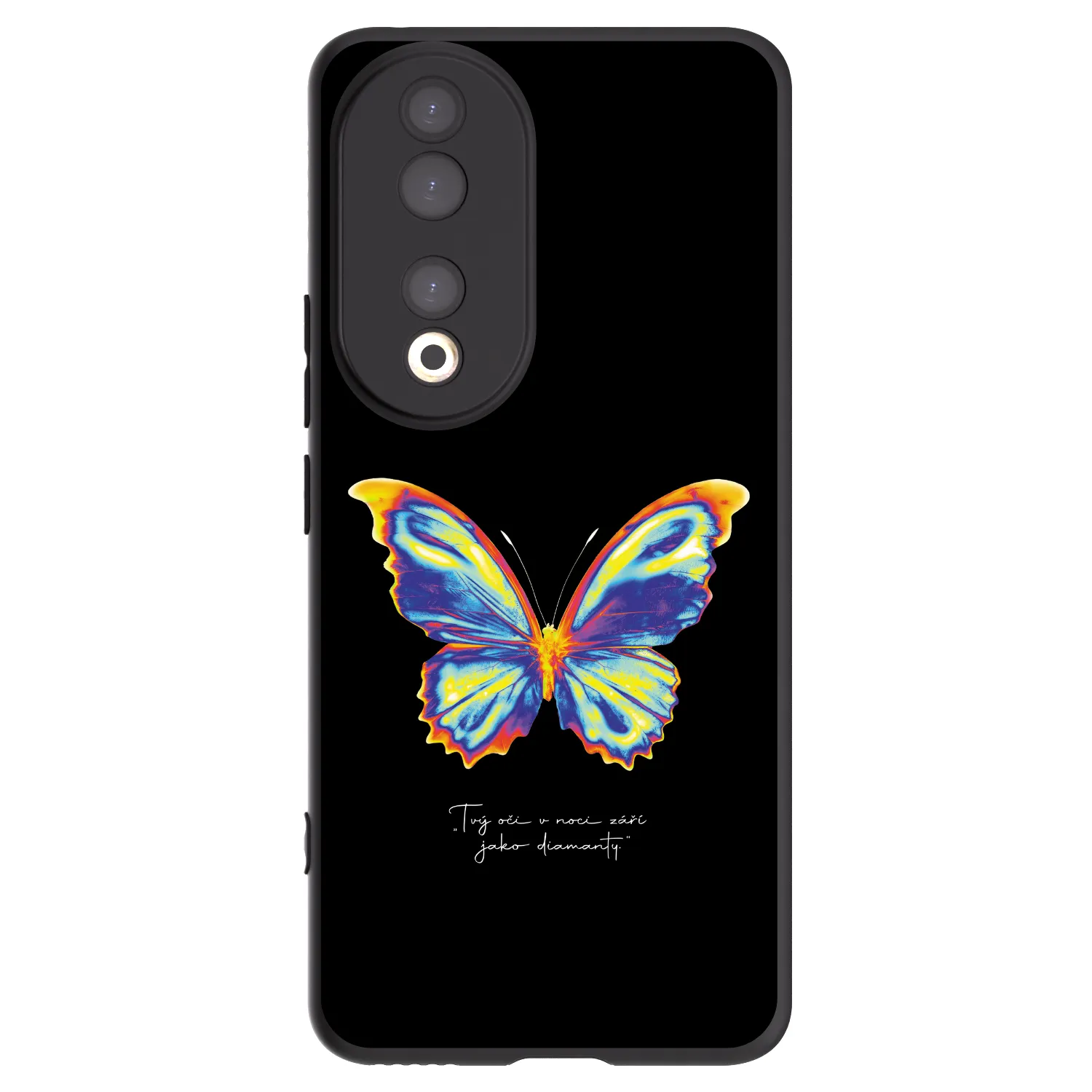 Picasee silikonový černý obal pro Honor 90 5G - Diamanty Black