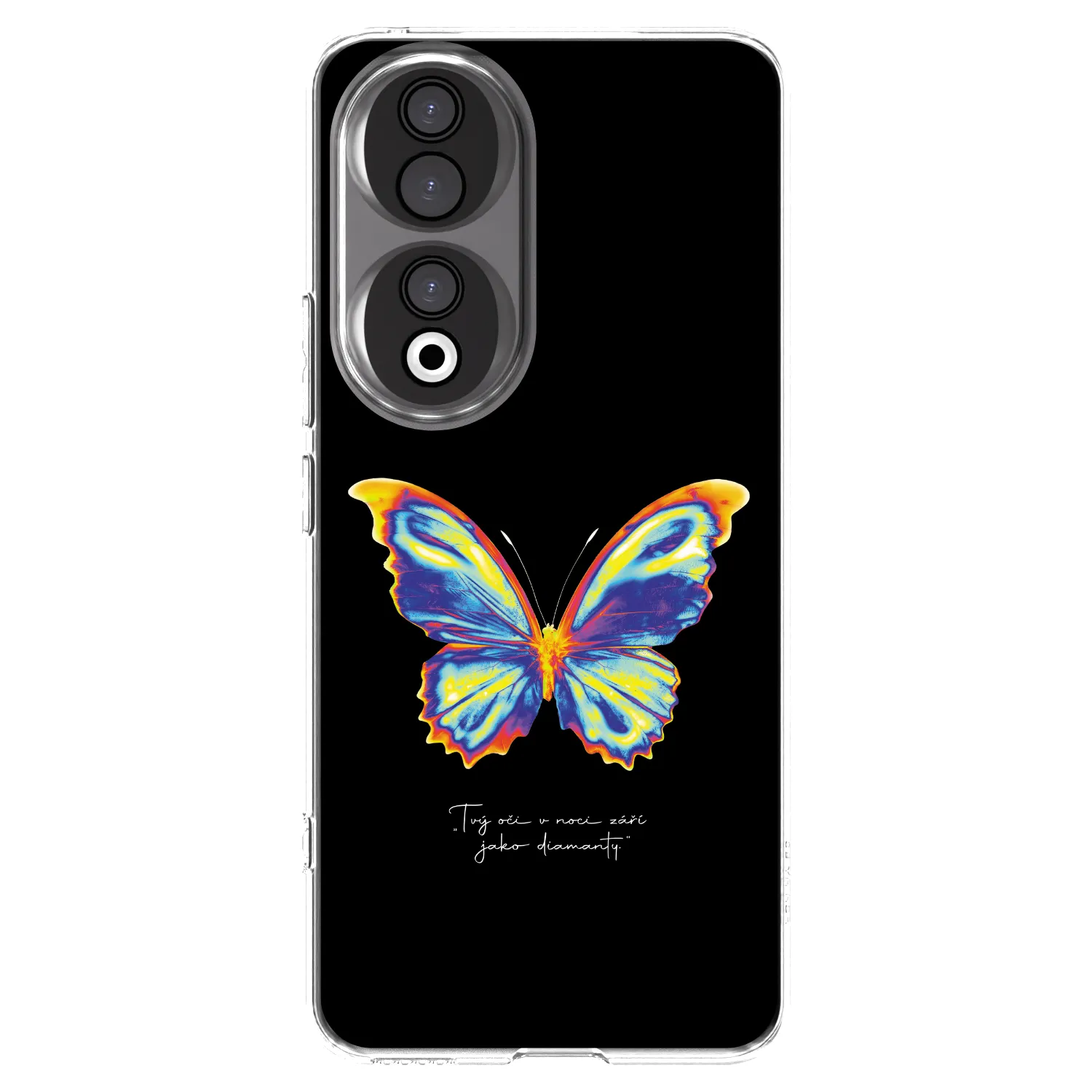Picasee silikonový průhledný obal pro Honor 90 5G - Diamanty Black