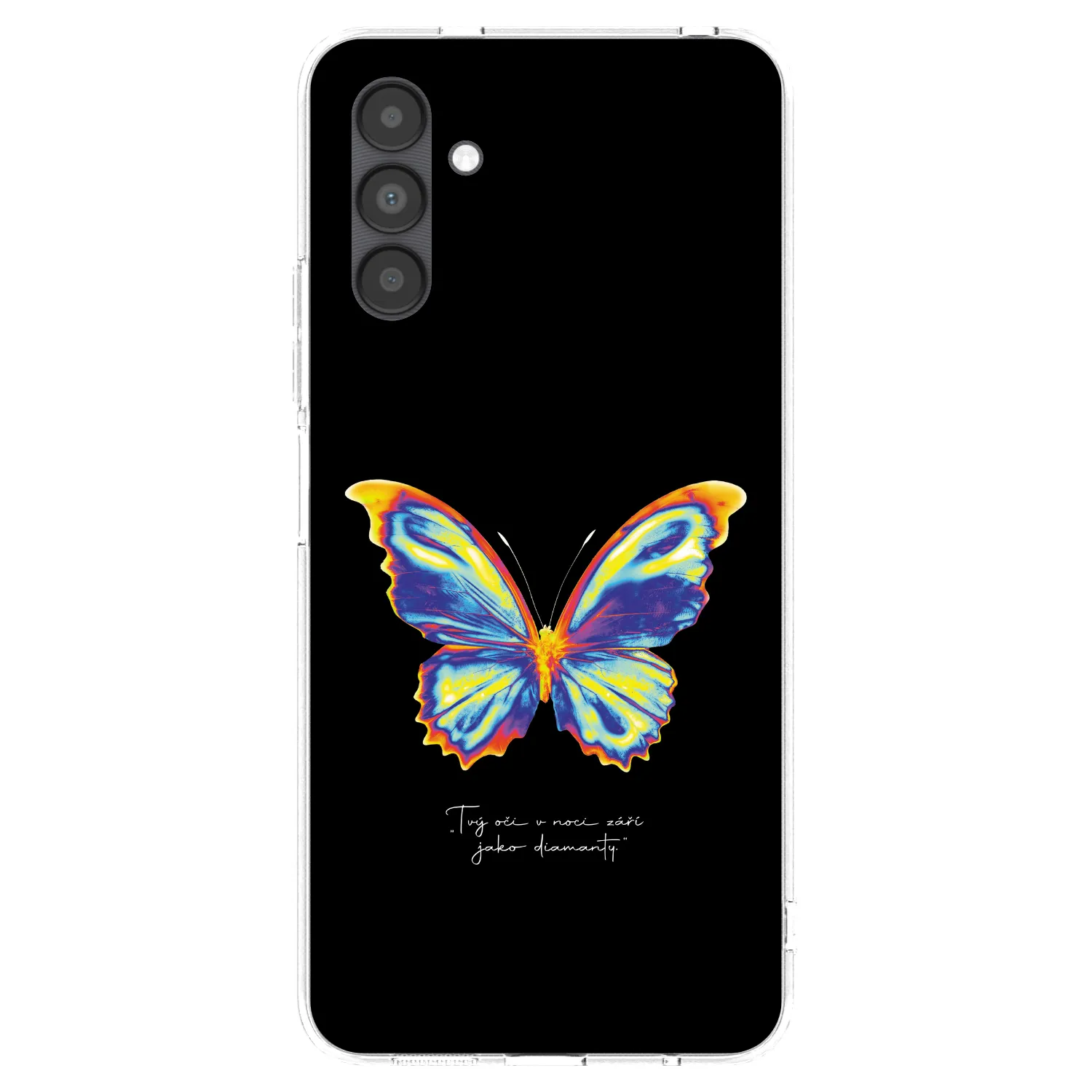 Picasee silikonový průhledný obal pro Samsung Galaxy A04s A047F - Diamanty Black