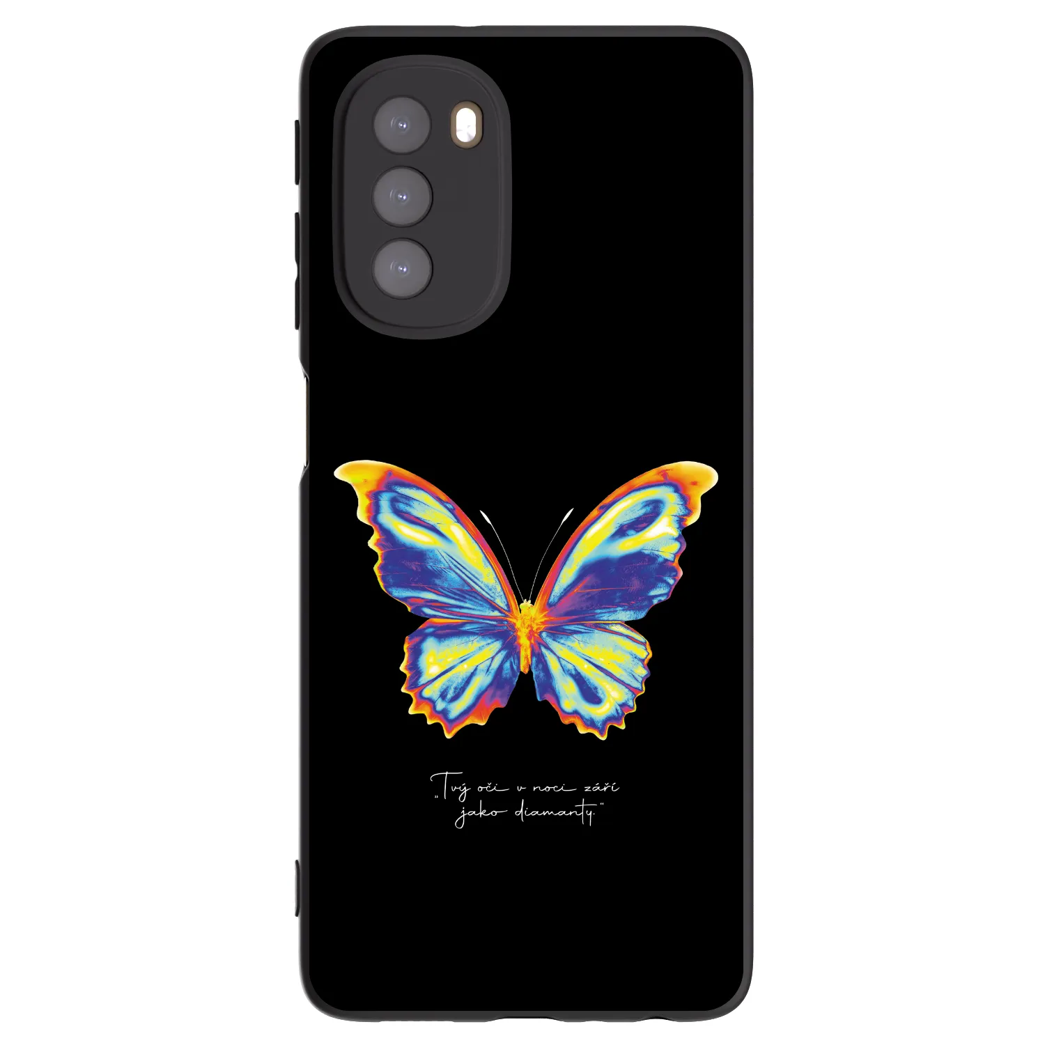 Picasee silikonový černý obal pro Motorola Moto G51 - Diamanty Black