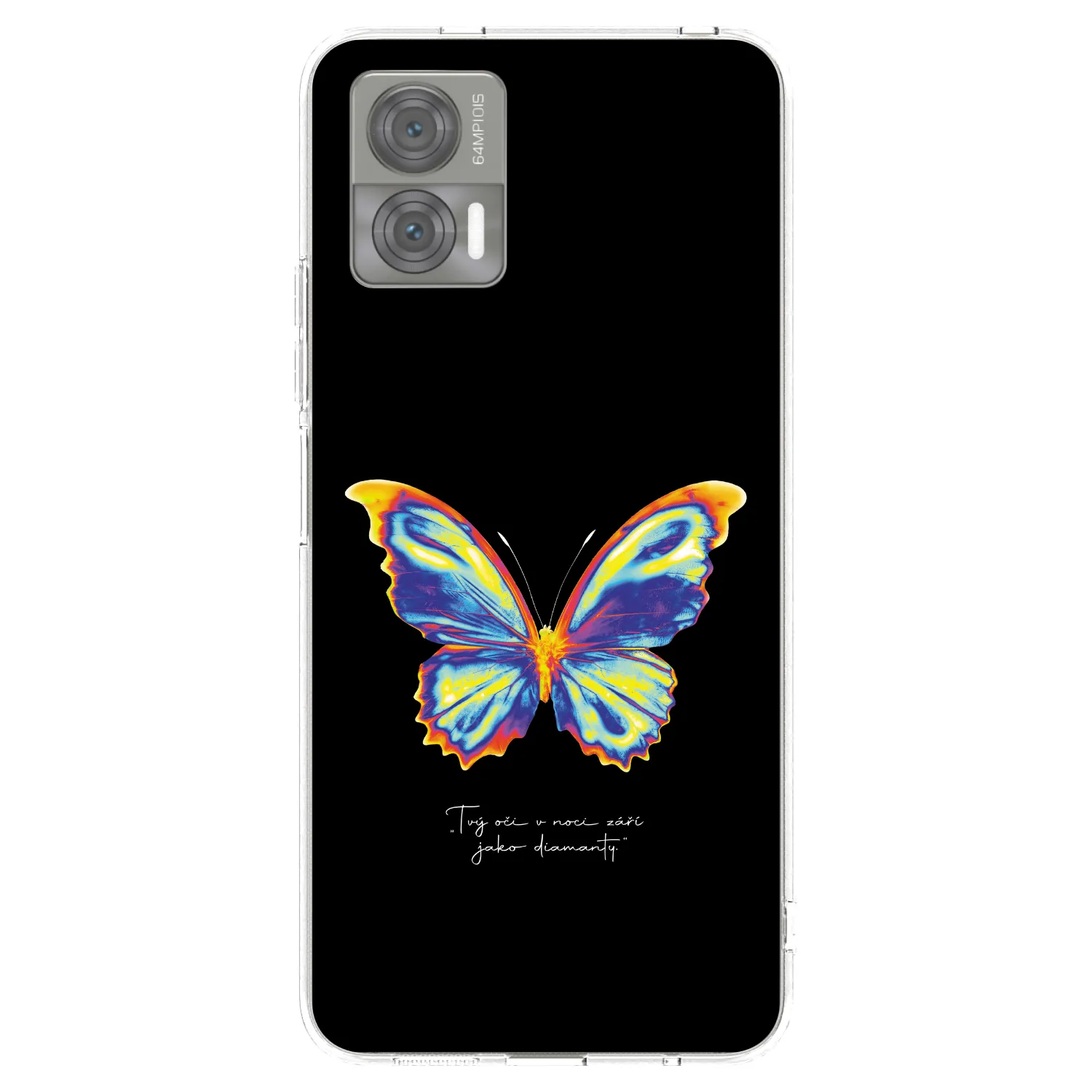 Picasee silikonový průhledný obal pro Motorola Edge 30 Neo - Diamanty Black