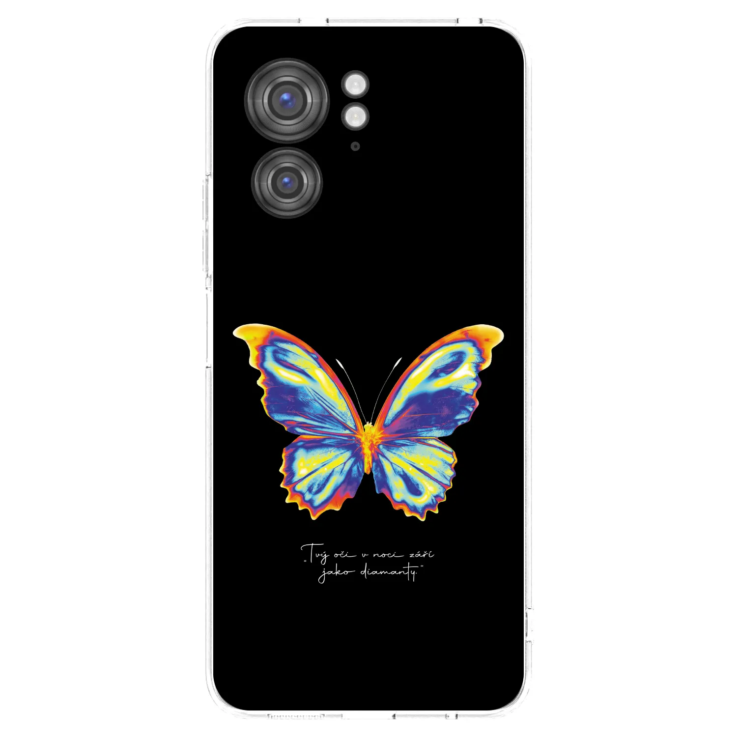 Picasee silikonový průhledný obal pro Motorola Edge 40 - Diamanty Black