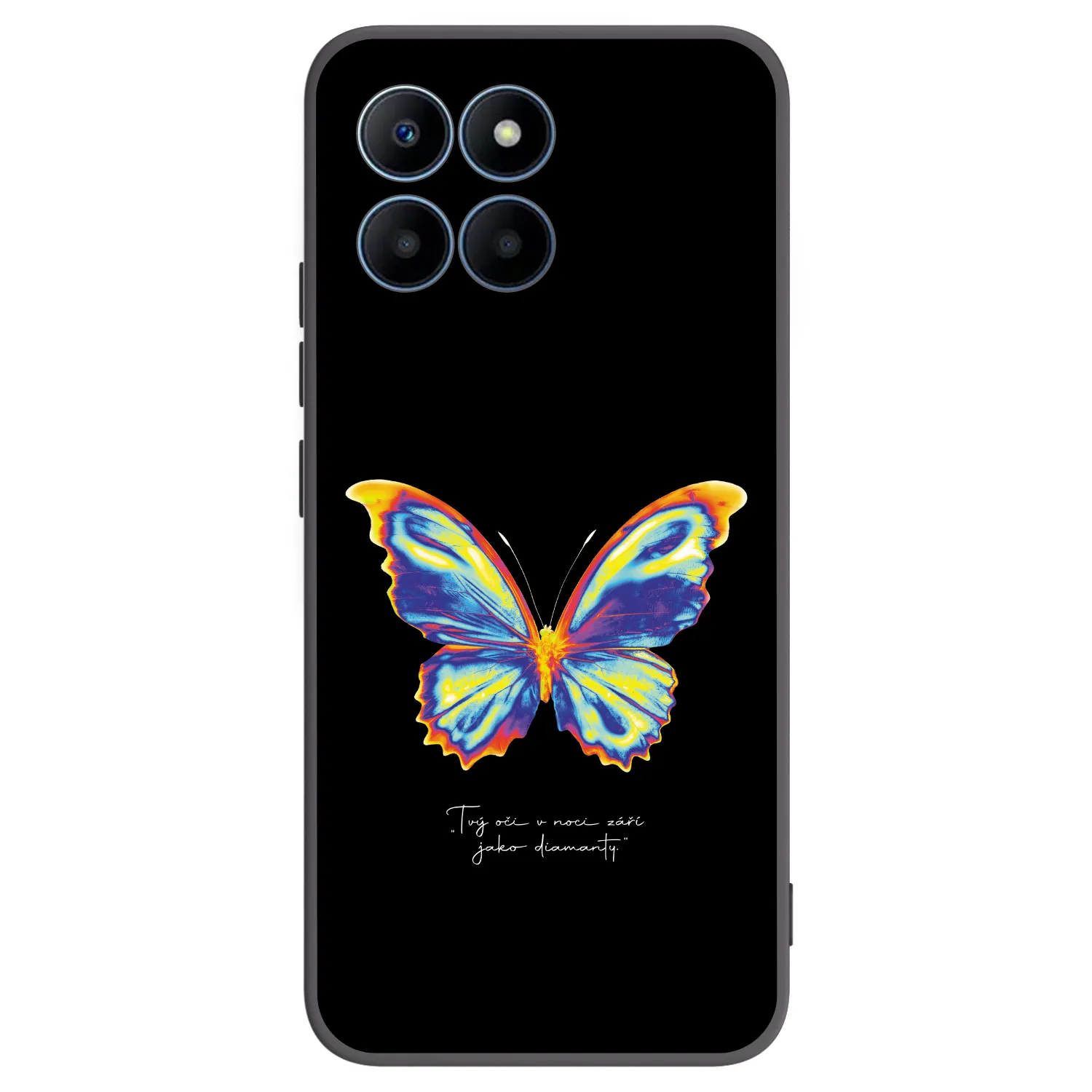 Picasee silikonový černý obal pro Honor 70 Lite - Diamanty Black