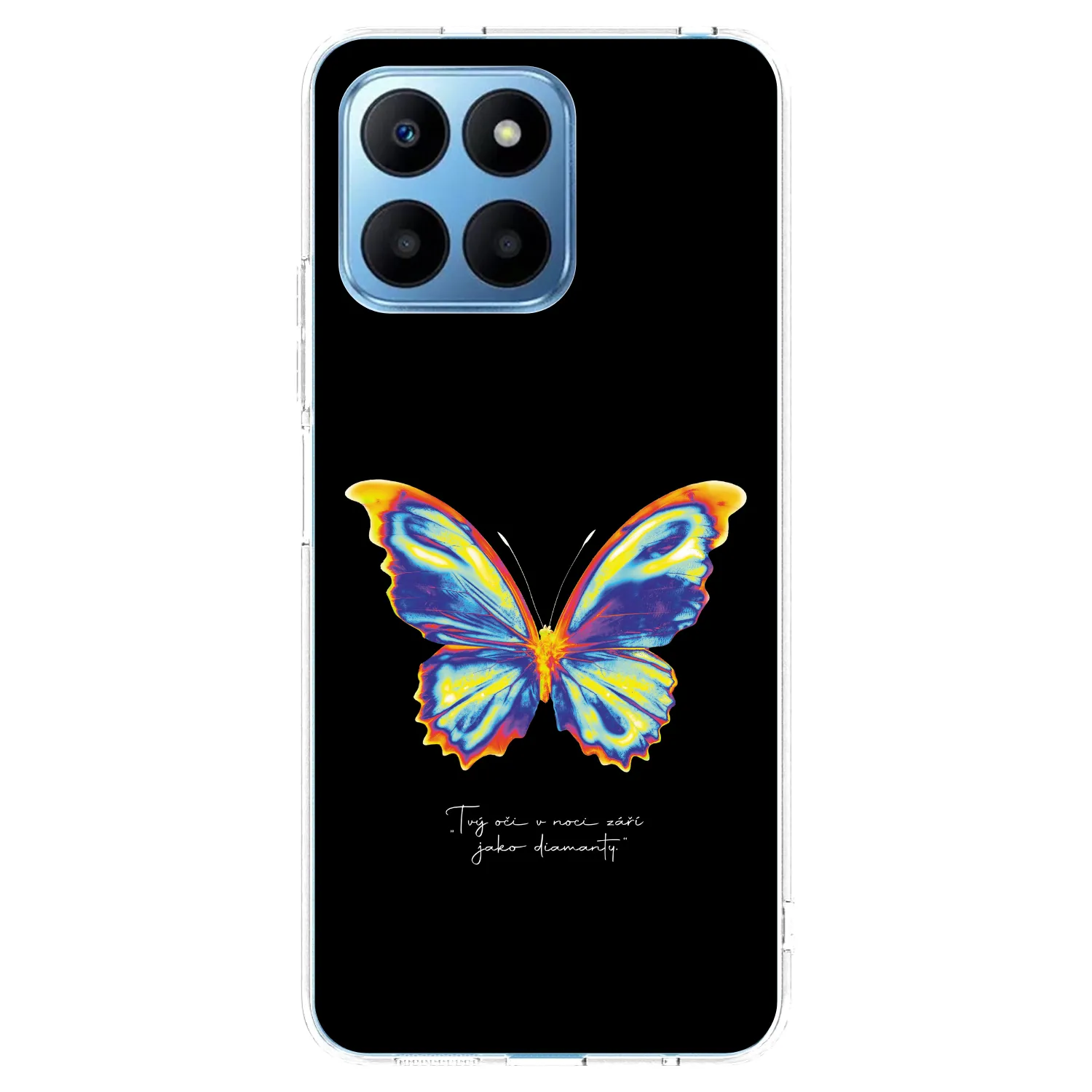 Picasee silikonový průhledný obal pro Honor 70 Lite - Diamanty Black