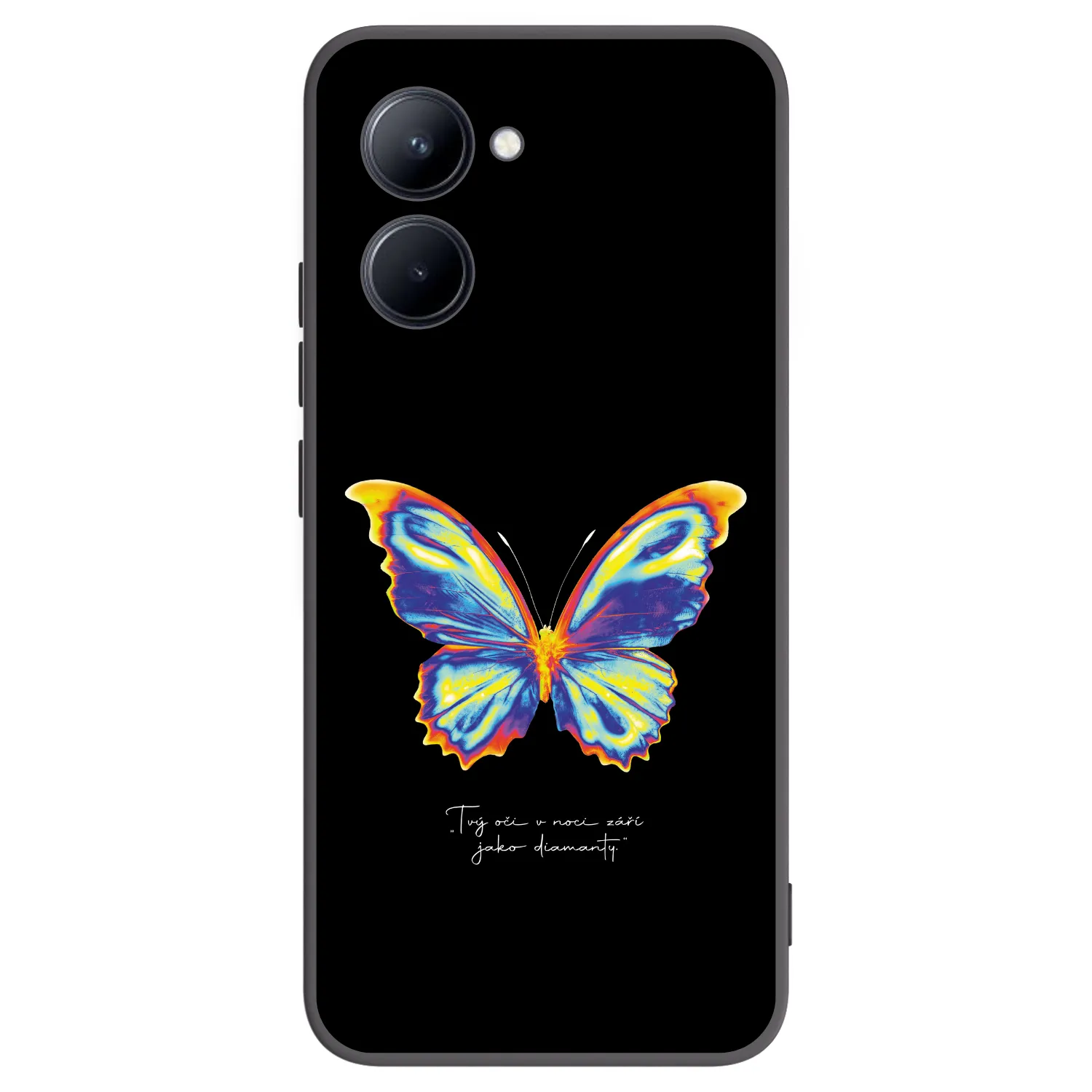 Picasee silikonový černý obal pro Realme C33 (2023) - Diamanty Black