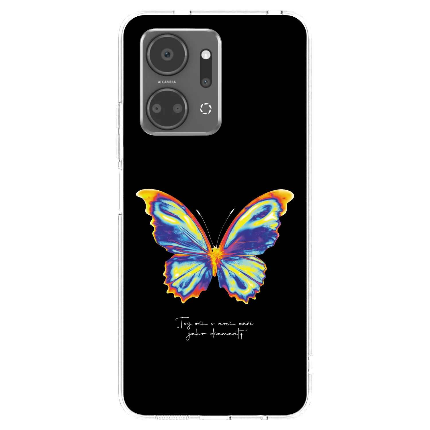 Picasee silikonový průhledný obal pro Honor X7a - Diamanty Black