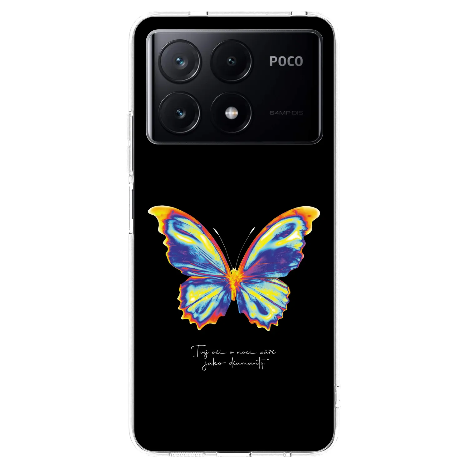 Picasee silikonový průhledný obal pro Xiaomi Poco X6 Pro - Diamanty Black