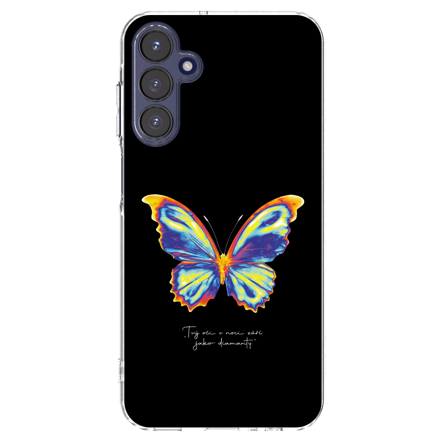 Picasee silikonový průhledný obal pro Samsung Galaxy A15 A155F 4G - Diamanty Black