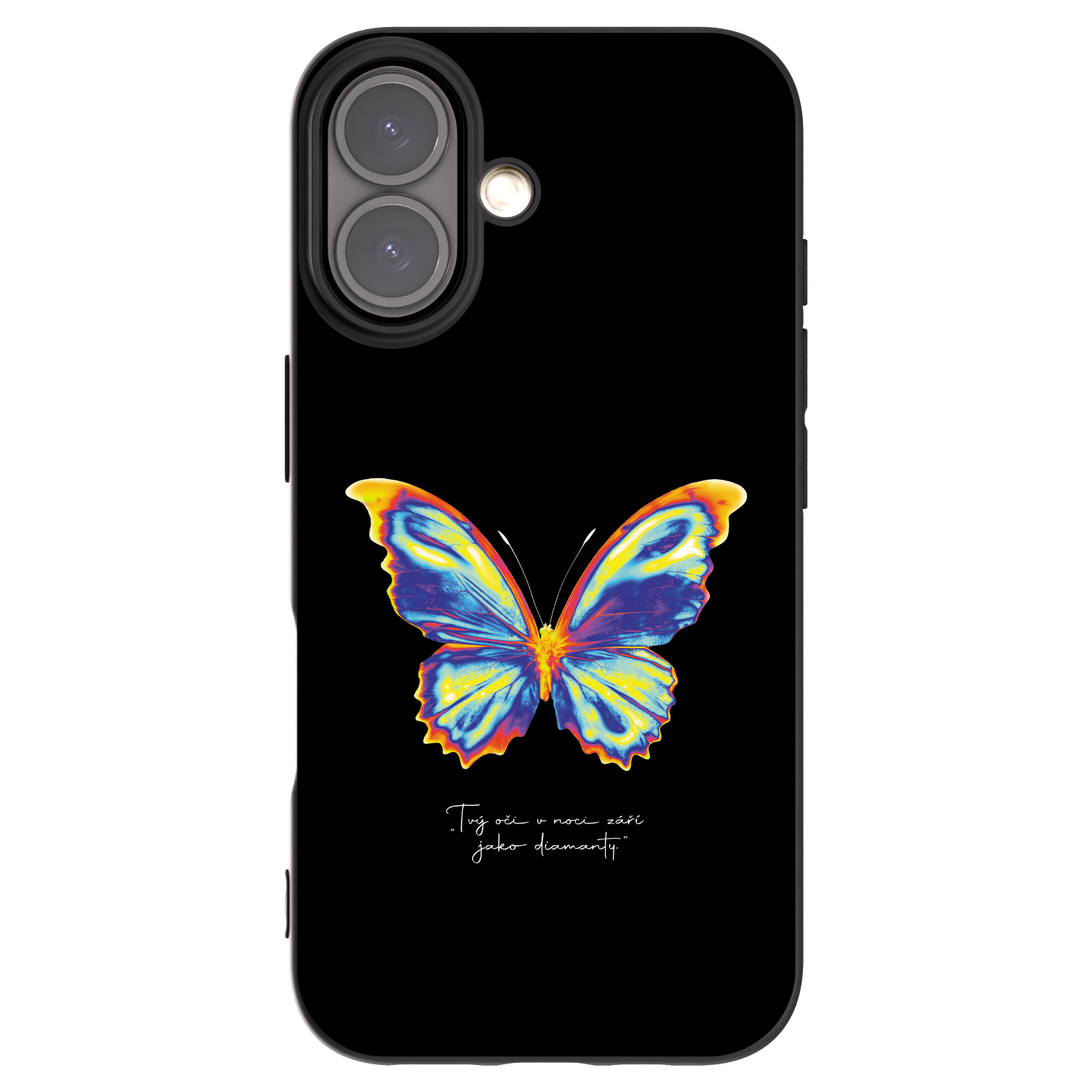 Picasee silikonový černý obal pro Apple iPhone 16 - Diamanty Black