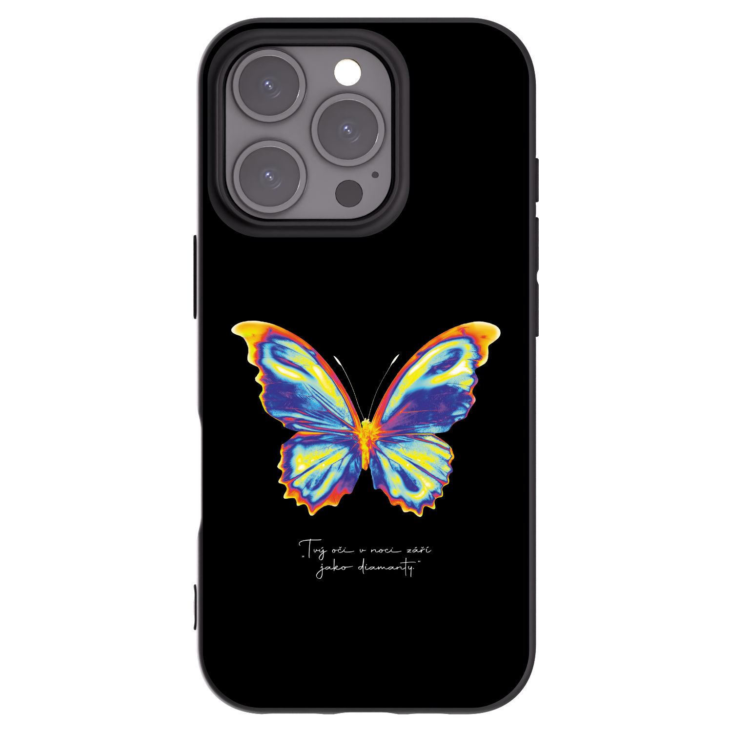 Picasee silikonový černý obal pro Apple iPhone 16 Pro - Diamanty Black