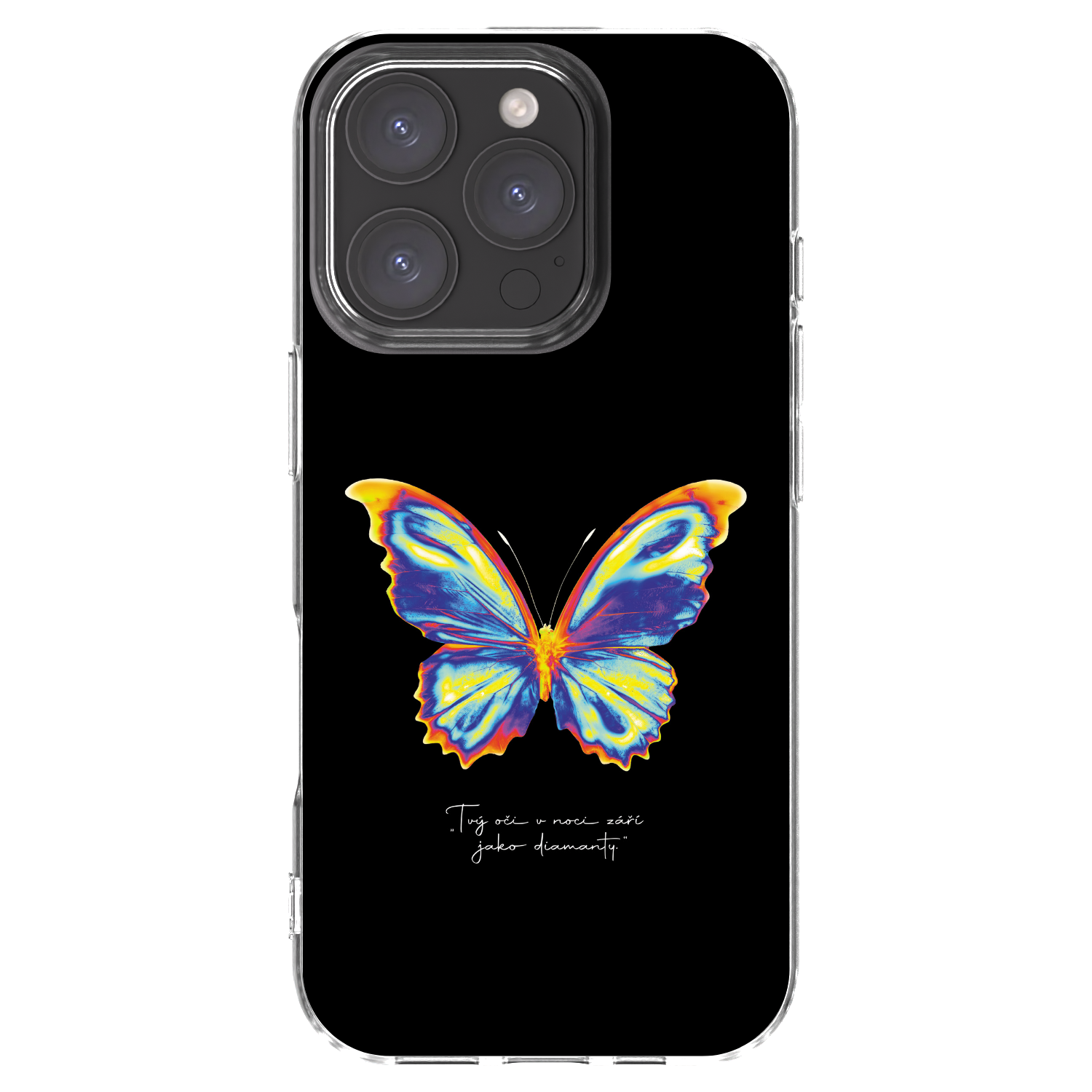 Picasee silikonový průhledný obal pro Apple iPhone 16 Pro - Diamanty Black