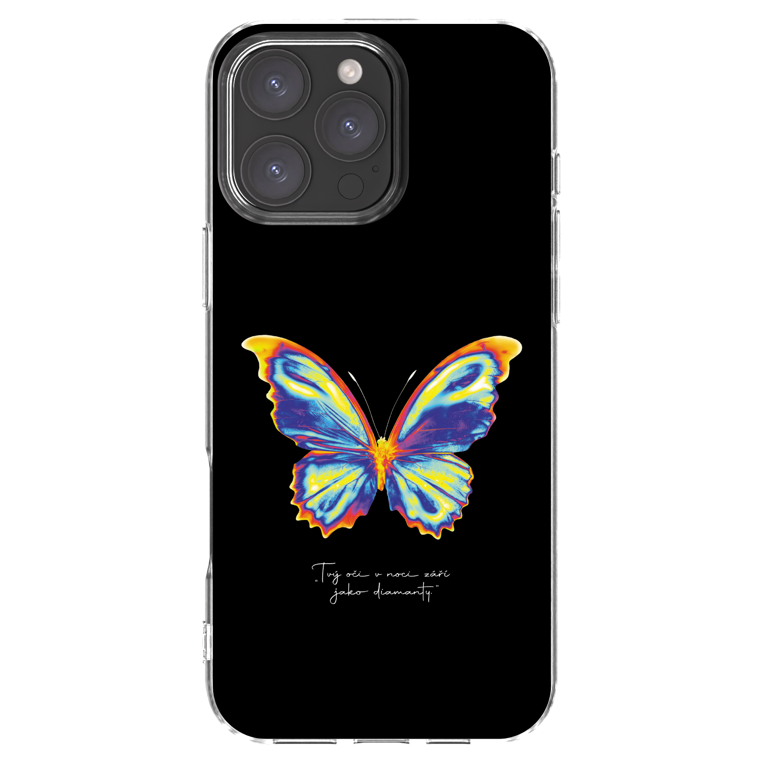 Picasee silikonový průhledný obal pro Apple iPhone 16 Pro Max - Diamanty Black
