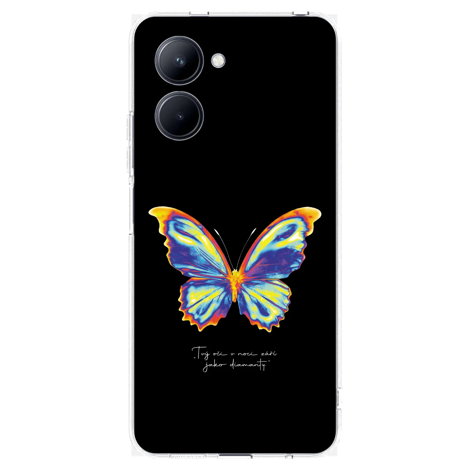 Picasee silikonový průhledný obal pro Realme C33 (2023) - Diamanty Black