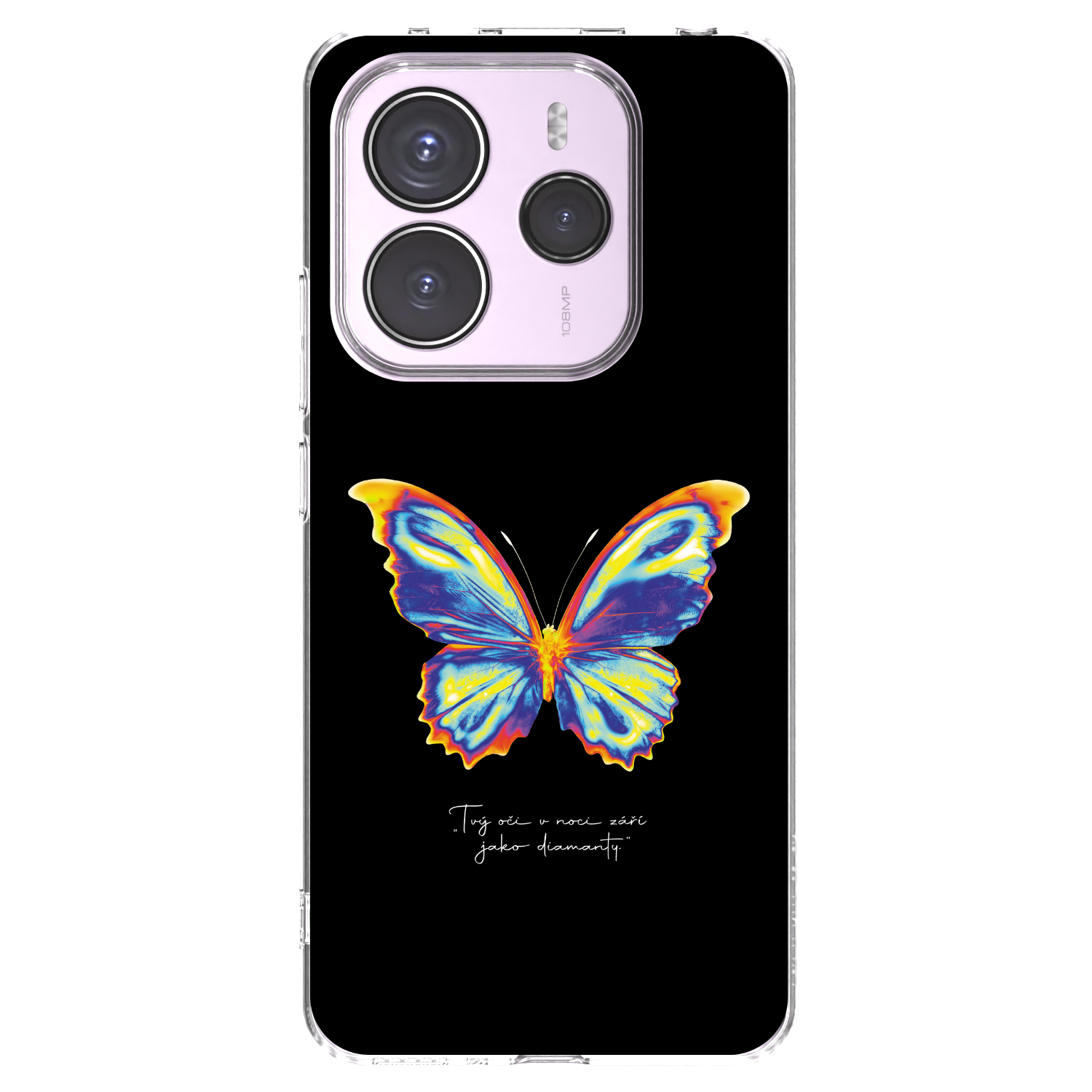 Picasee silikonový průhledný obal pro Xiaomi Redmi Note 14 5G - Diamanty Black