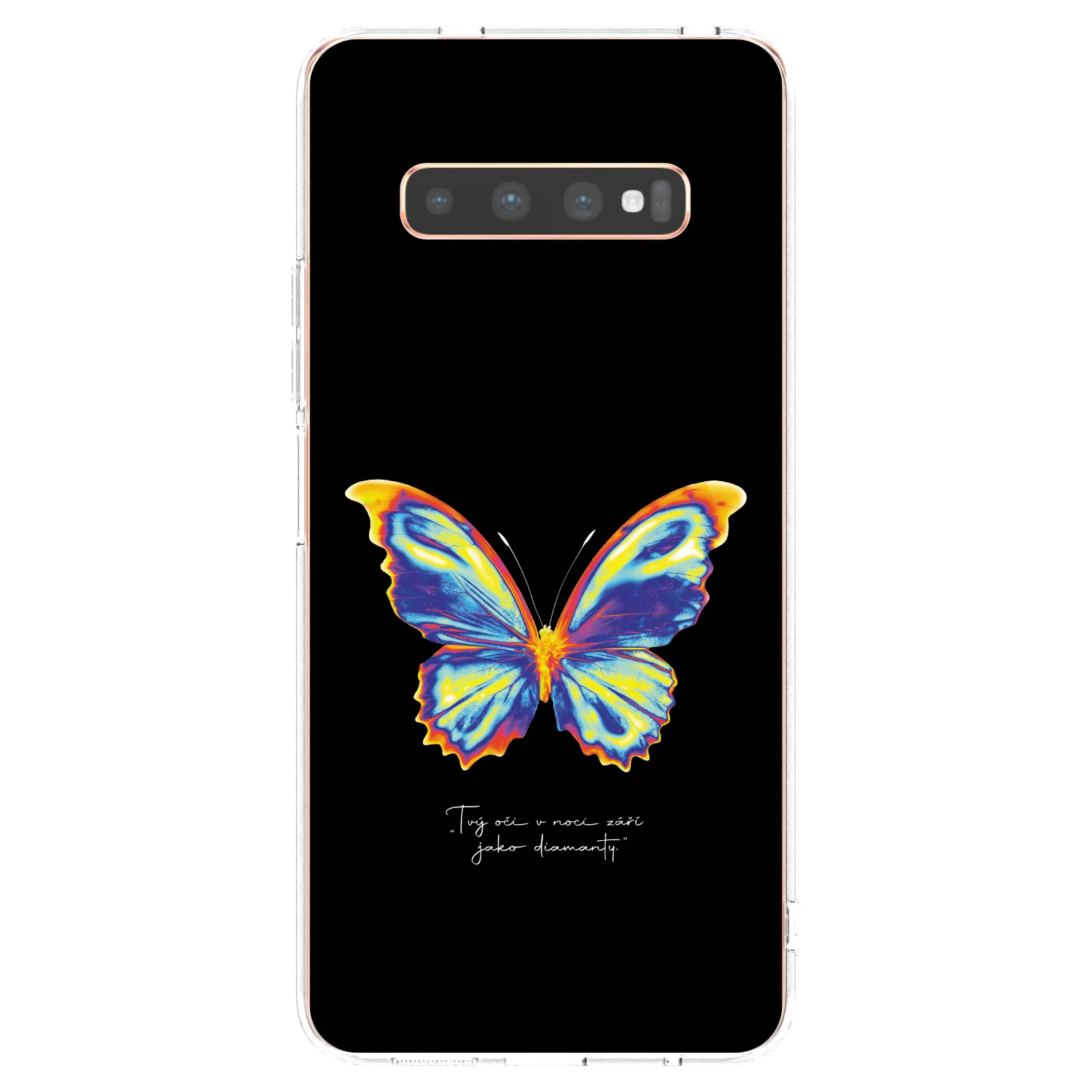 Picasee silikonový průhledný obal pro Samsung Galaxy S10 Plus G975 - Diamanty Black