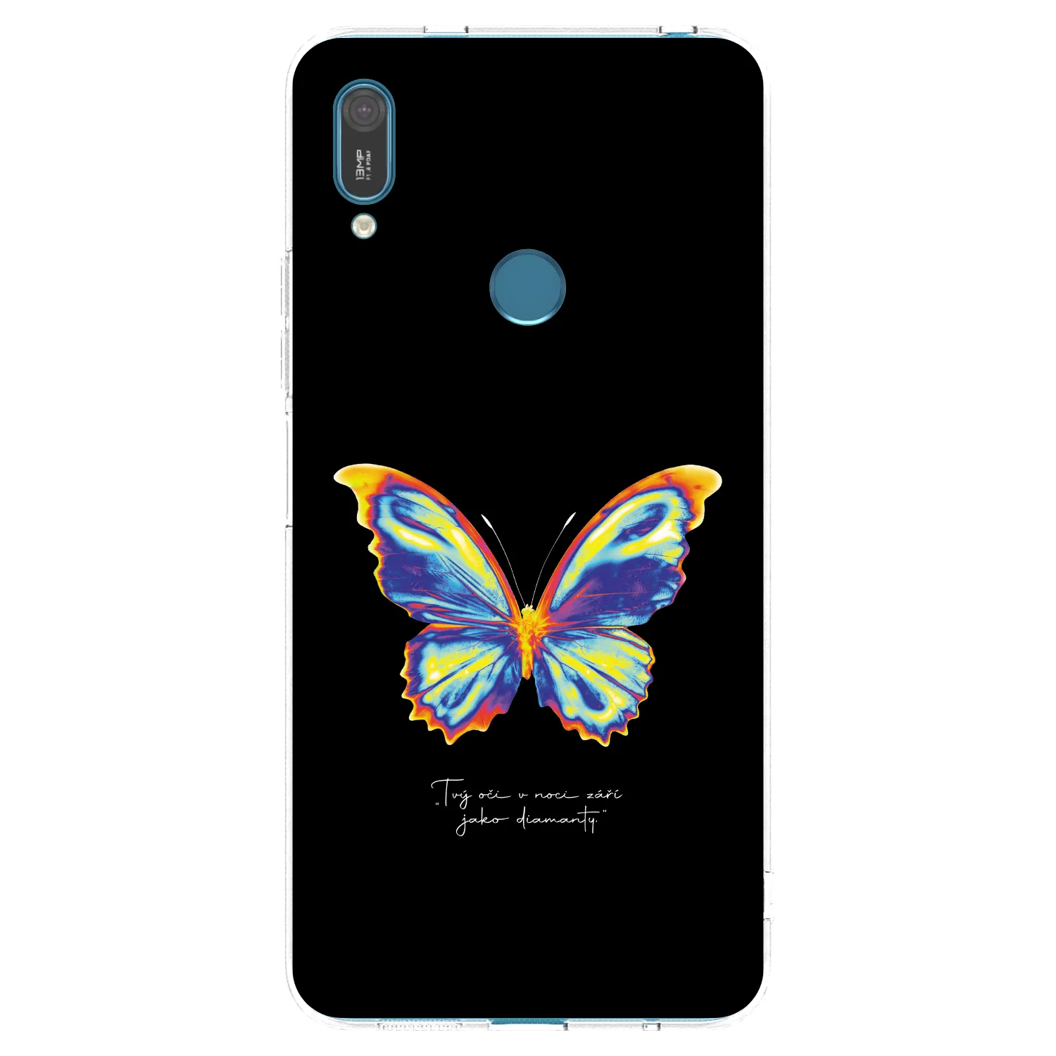 Picasee silikonový průhledný obal pro Huawei Y7 2019 - Diamanty Black