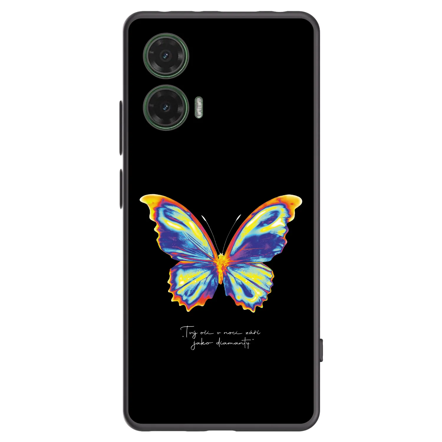 Picasee silikonový černý obal pro Motorola Moto G35 5G - Diamanty Black