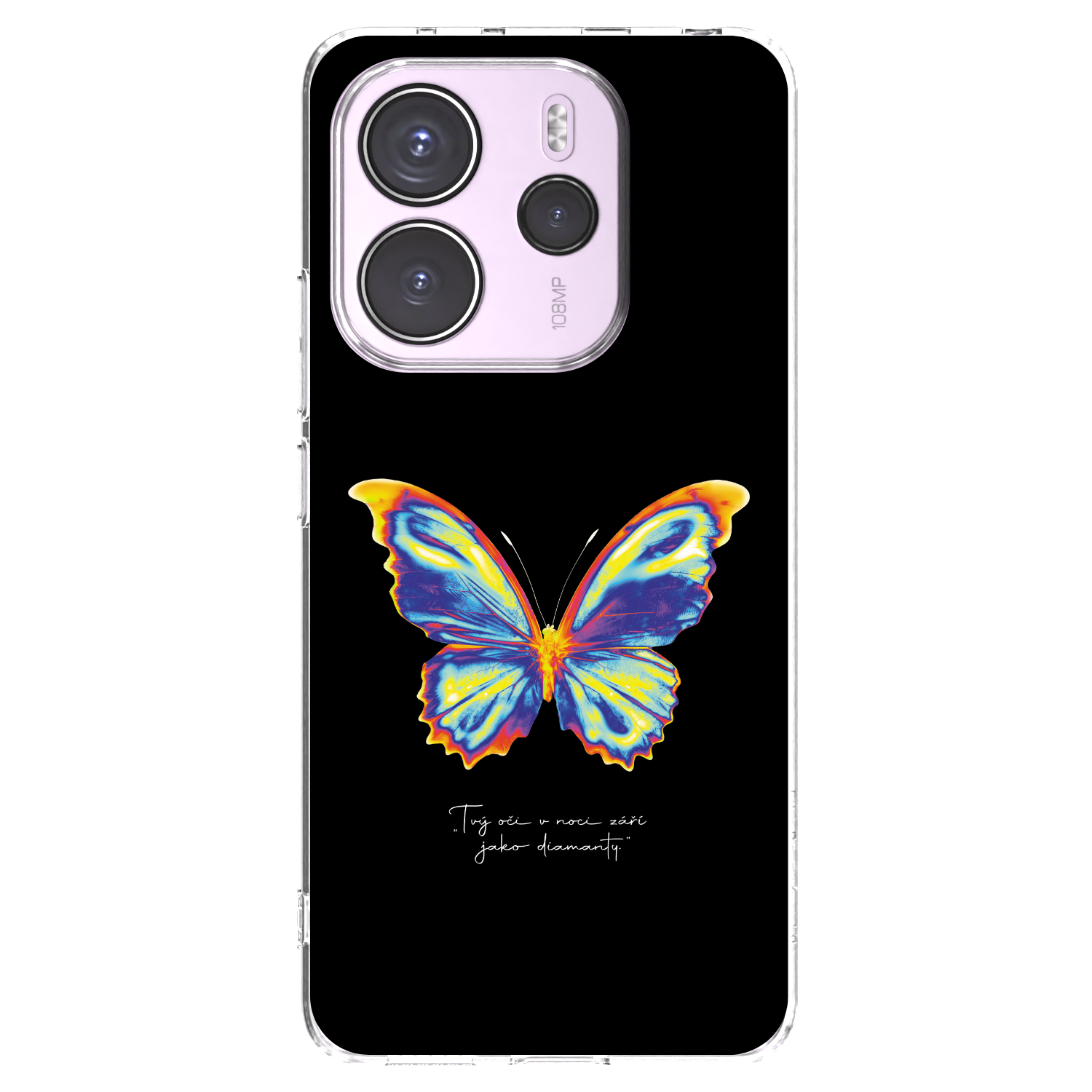 Picasee silikonový průhledný obal pro Xiaomi Redmi Note 14 4G - Diamanty Black