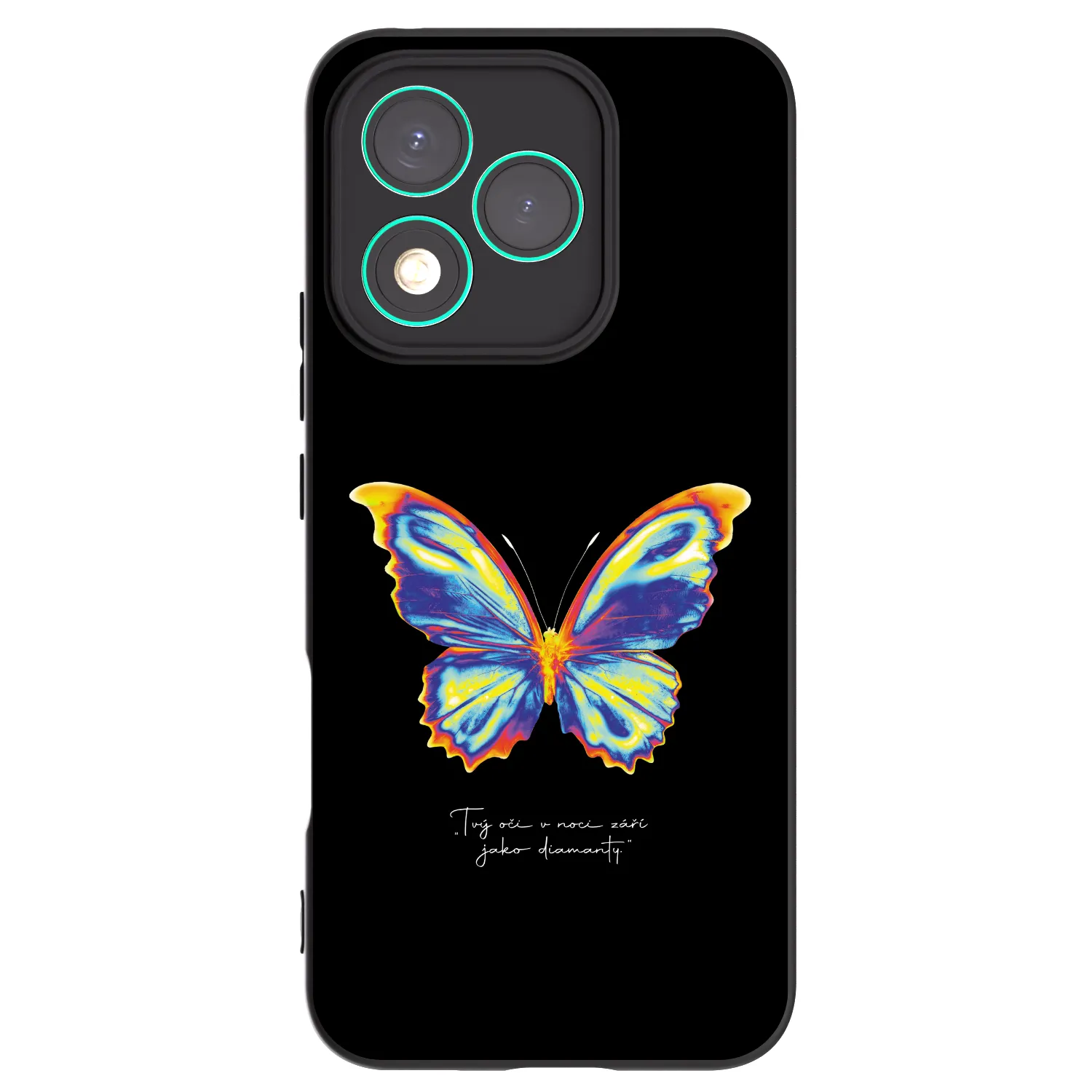 Picasee silikonový černý obal pro Honor 400 Lite 5G - Diamanty Black