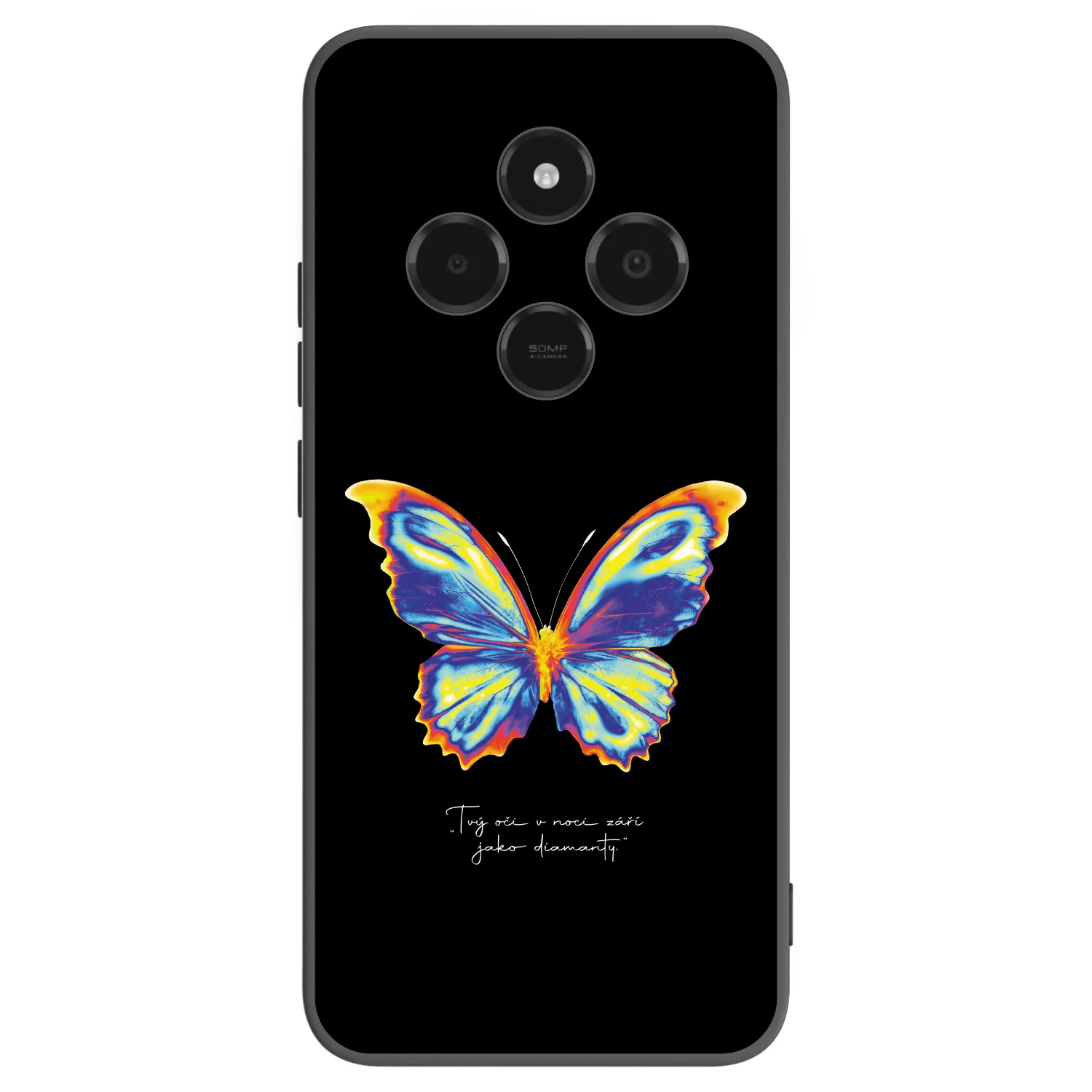 Picasee silikonový černý obal pro Xiaomi Poco C75 - Diamanty Black