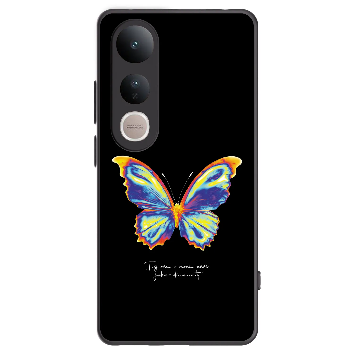 Picasee silikonový černý obal pro Vivo V50 Lite 5G - Diamanty Black