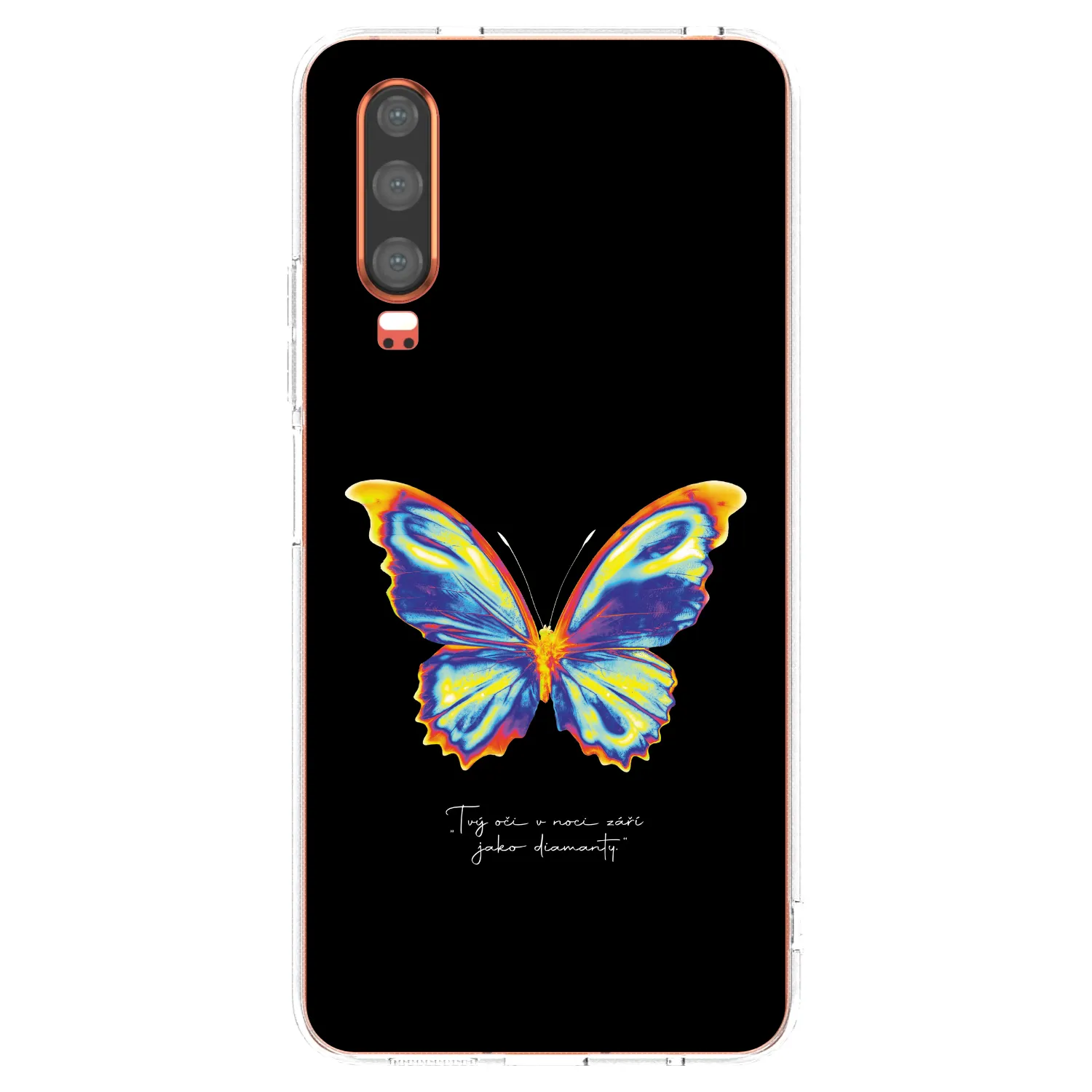 Picasee silikonový průhledný obal pro Huawei P30 - Diamanty Black