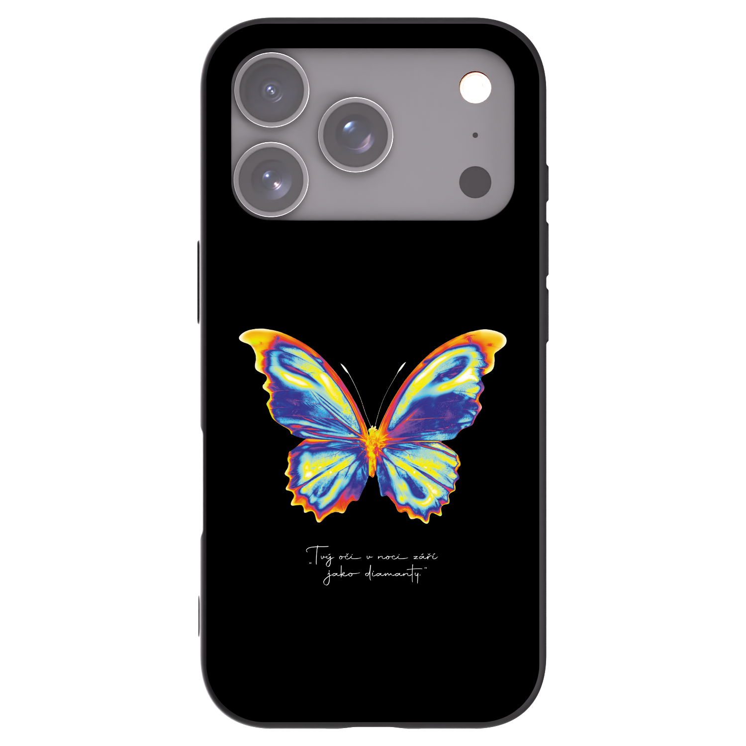 Picasee silikonový černý obal pro Apple iPhone 17 Pro - Diamanty Black