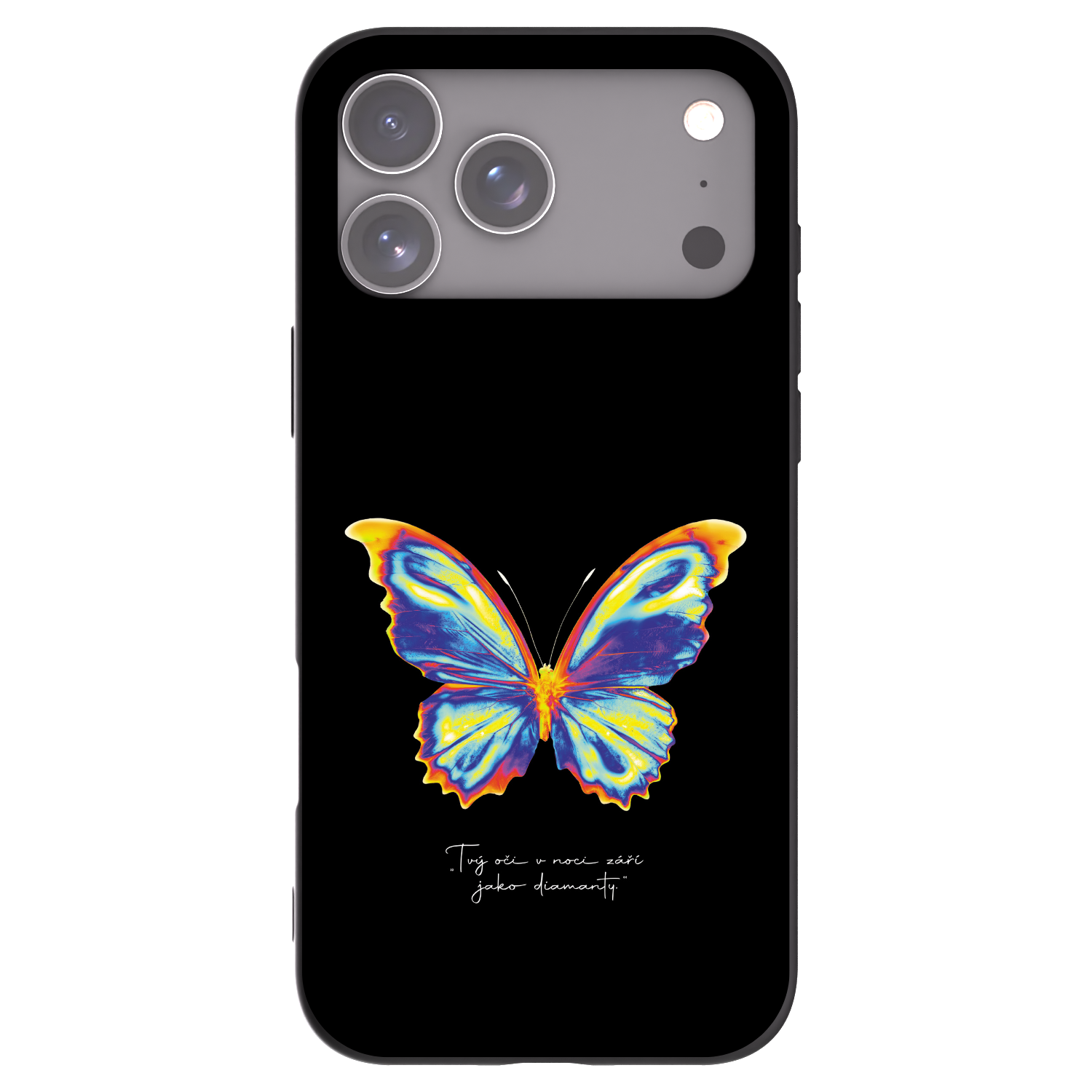 Picasee silikonový černý obal pro Apple iPhone 17 Pro Max - Diamanty Black