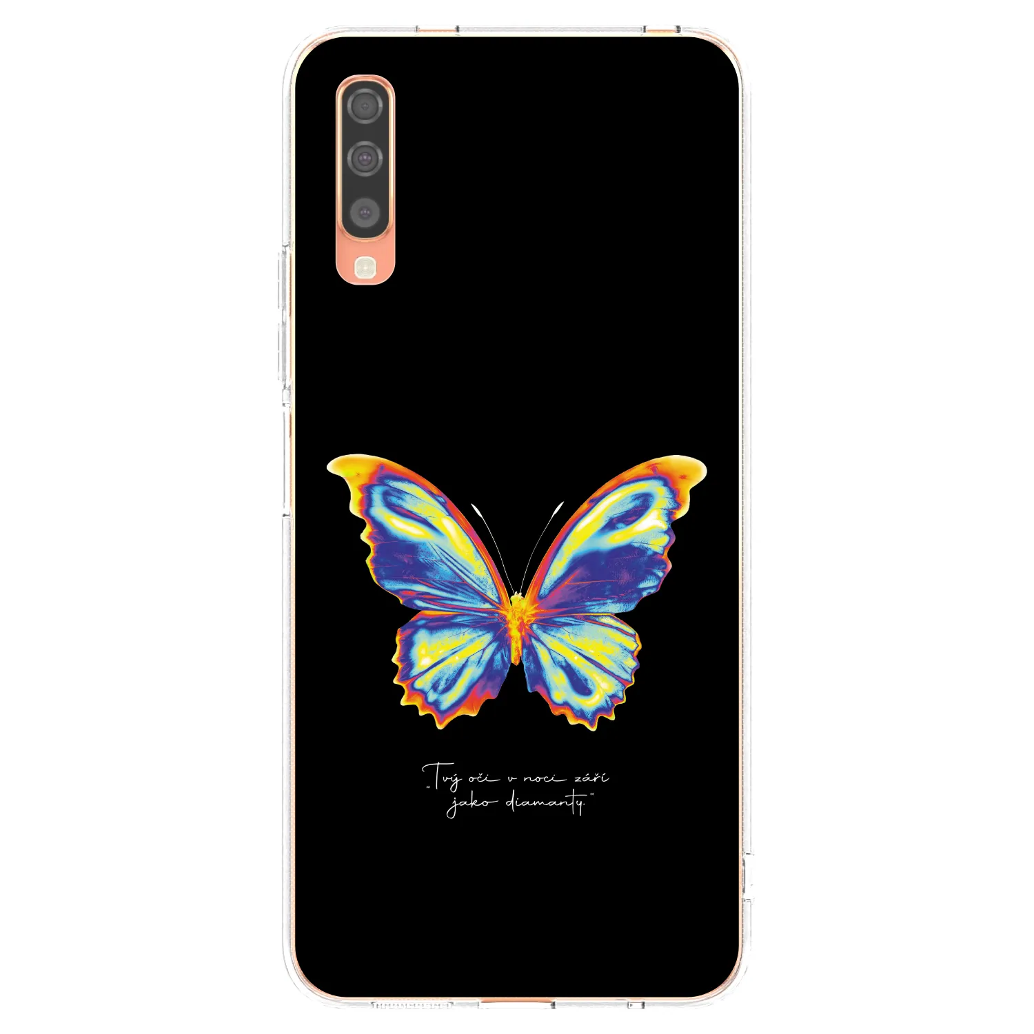 Picasee silikonový průhledný obal pro Samsung Galaxy A70 A705F - Diamanty Black