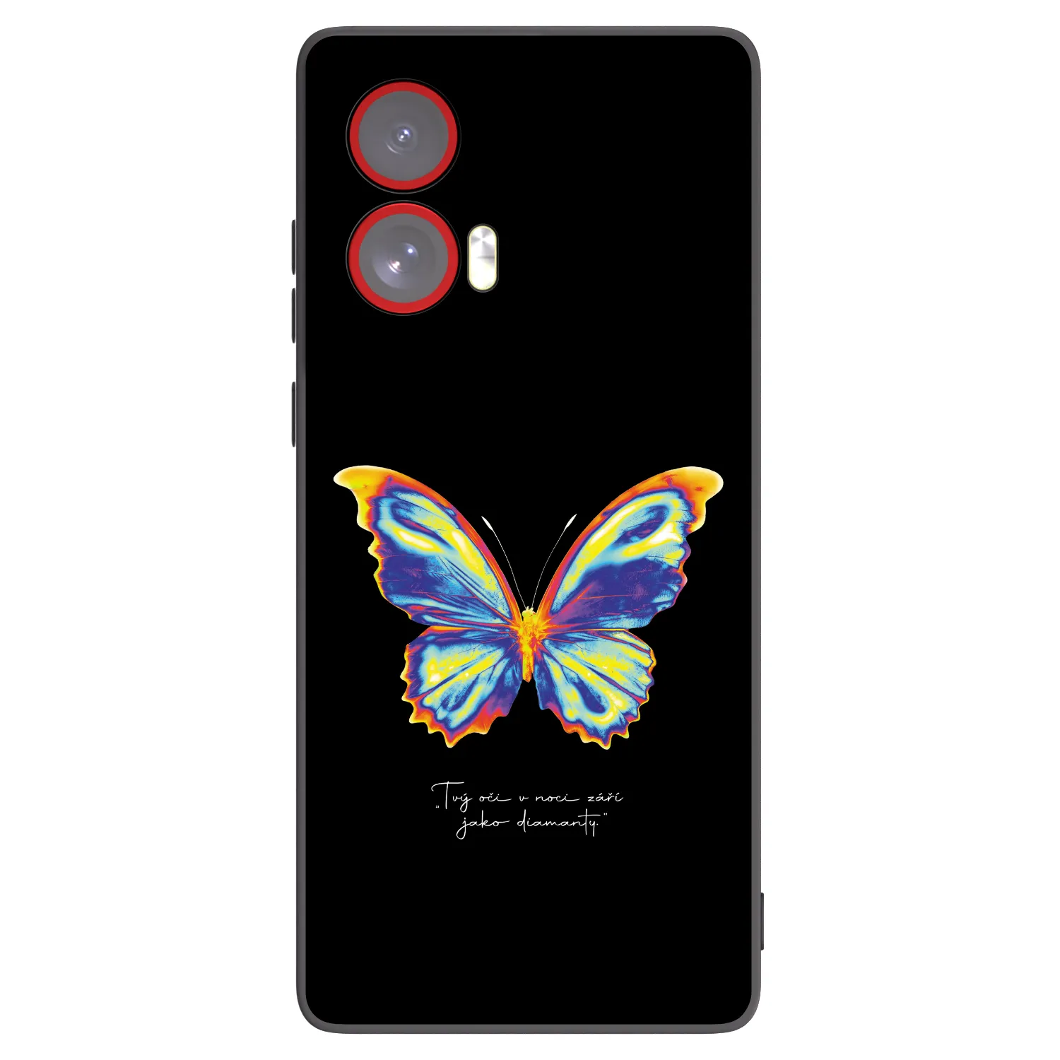 Picasee silikonový černý obal pro Motorola Edge 50 Fusion - Diamanty Black