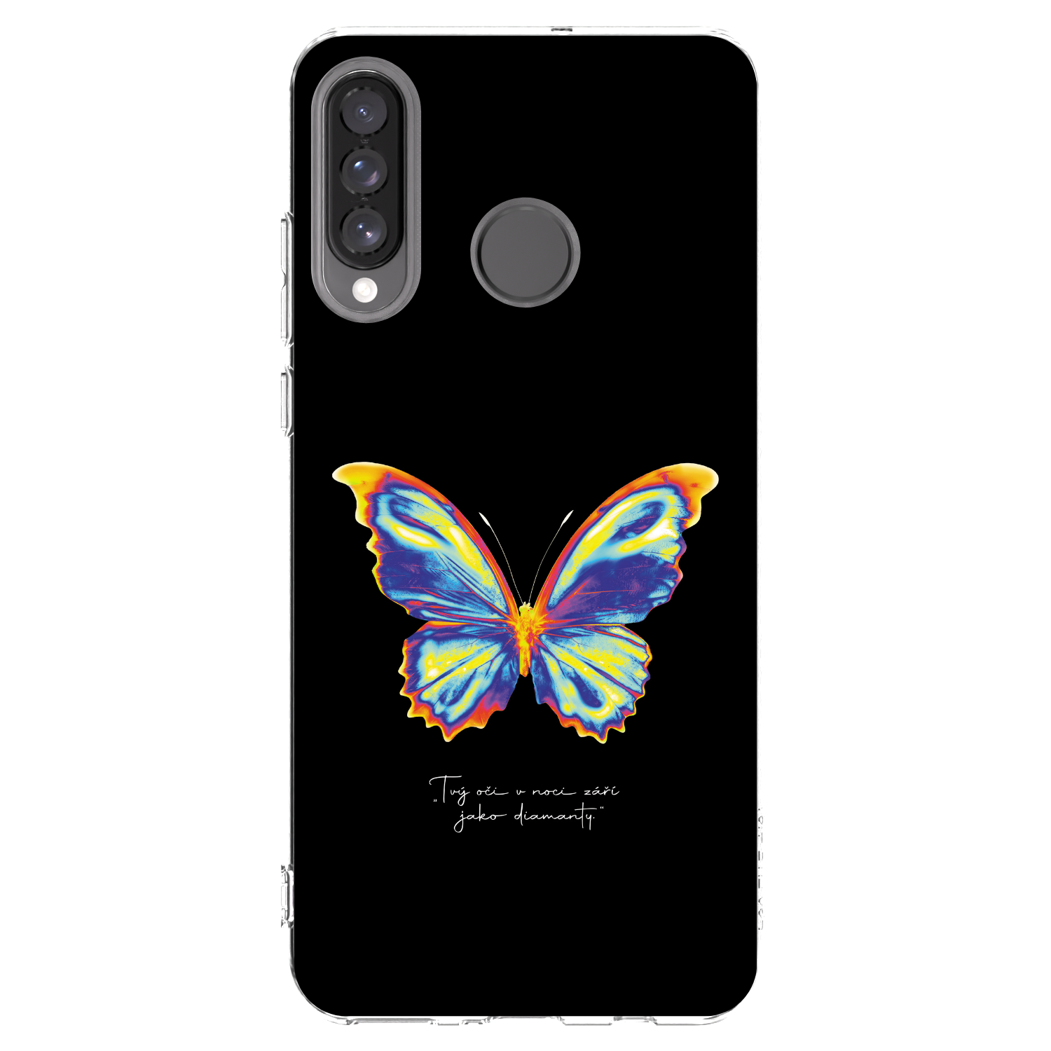 Picasee silikonový průhledný obal pro Huawei P30 Lite - Diamanty Black