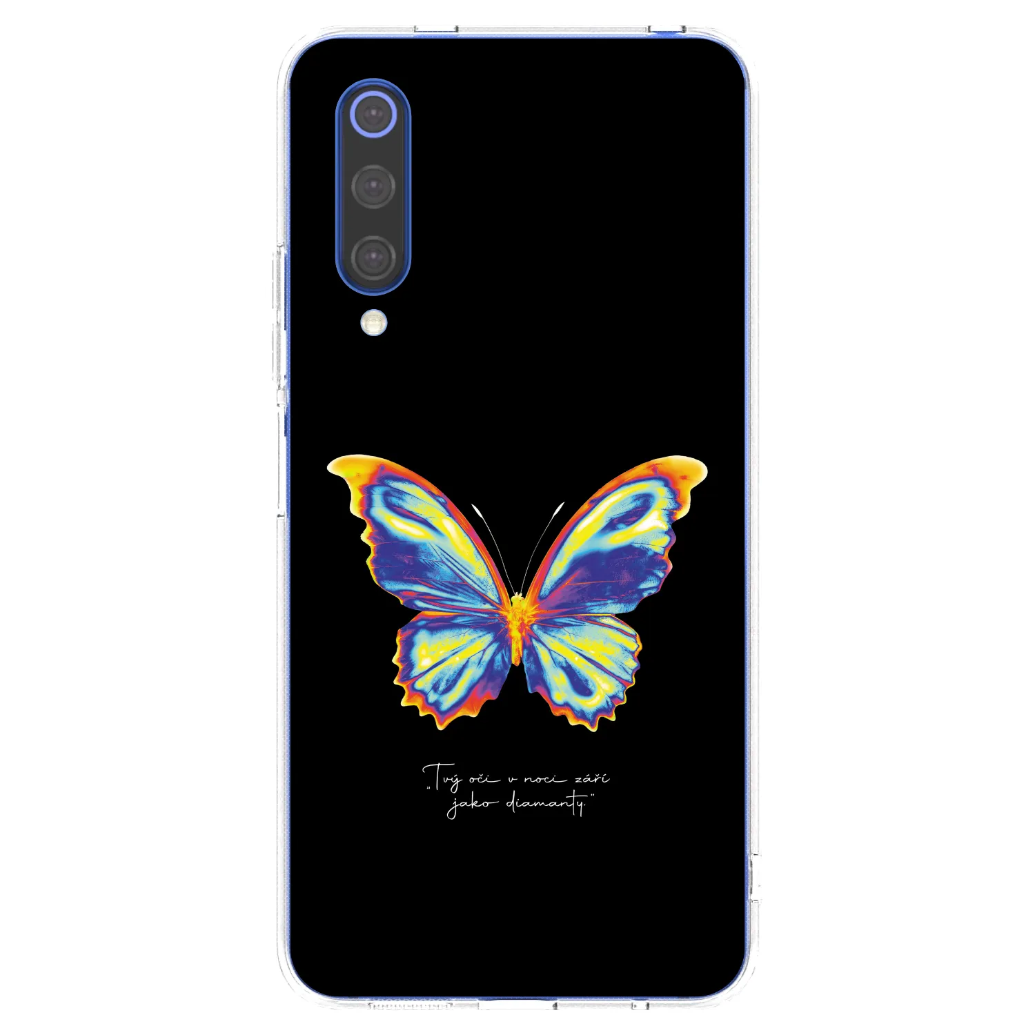 Picasee silikonový průhledný obal pro Xiaomi Mi 9 SE - Diamanty Black