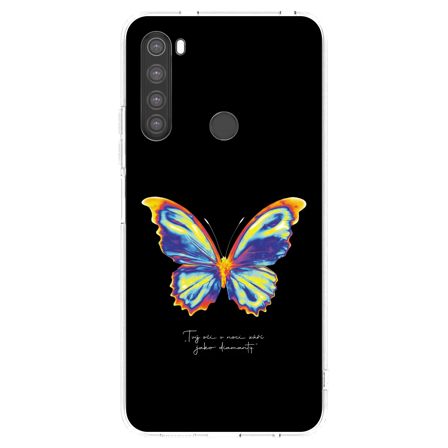 Picasee silikonový průhledný obal pro Xiaomi Redmi Note 8 - Diamanty Black