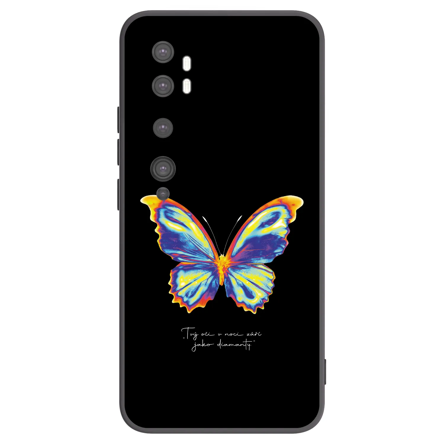 Picasee silikonový černý obal pro Xiaomi Mi Note 10 (Pro) - Diamanty Black