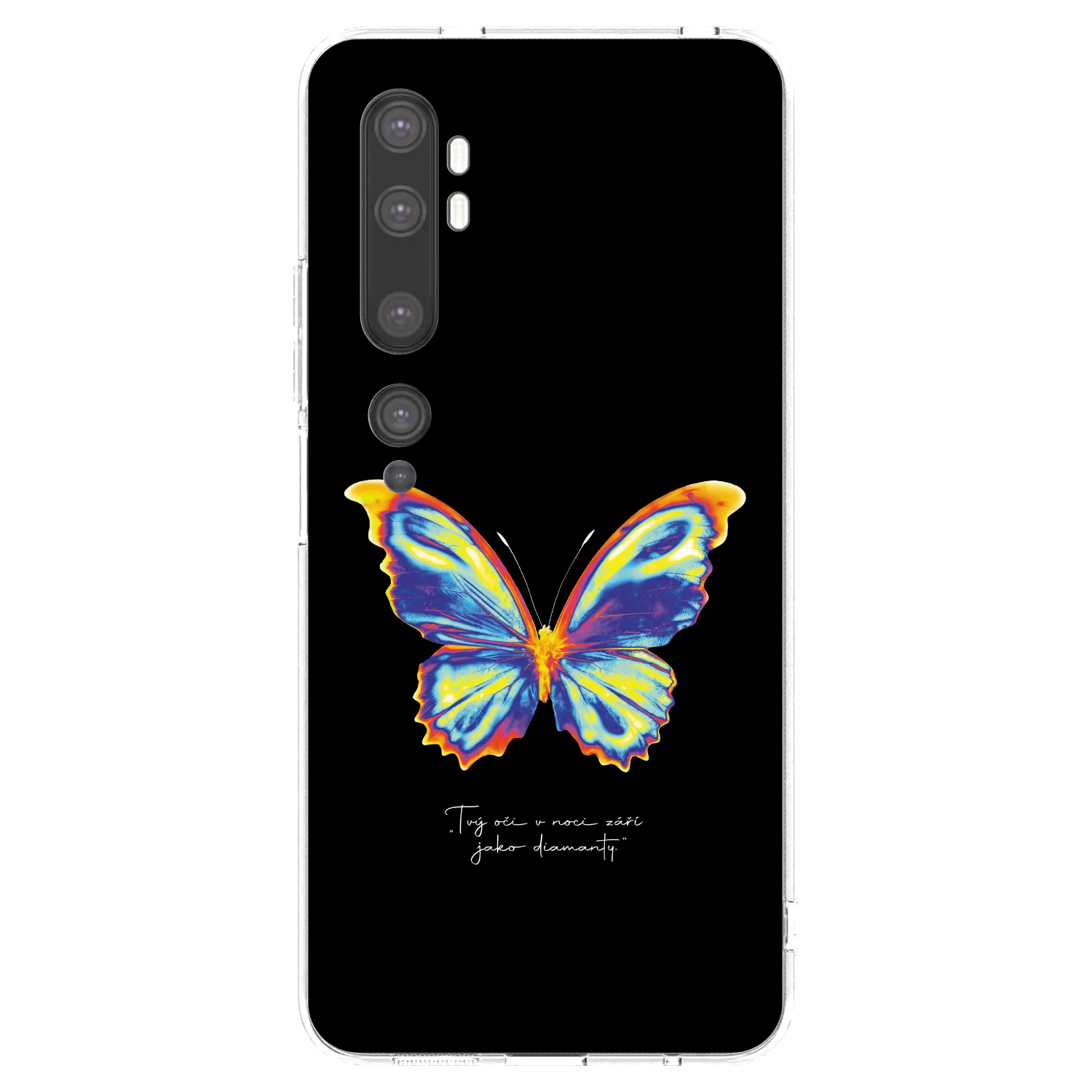 Picasee silikonový průhledný obal pro Xiaomi Mi Note 10 (Pro) - Diamanty Black