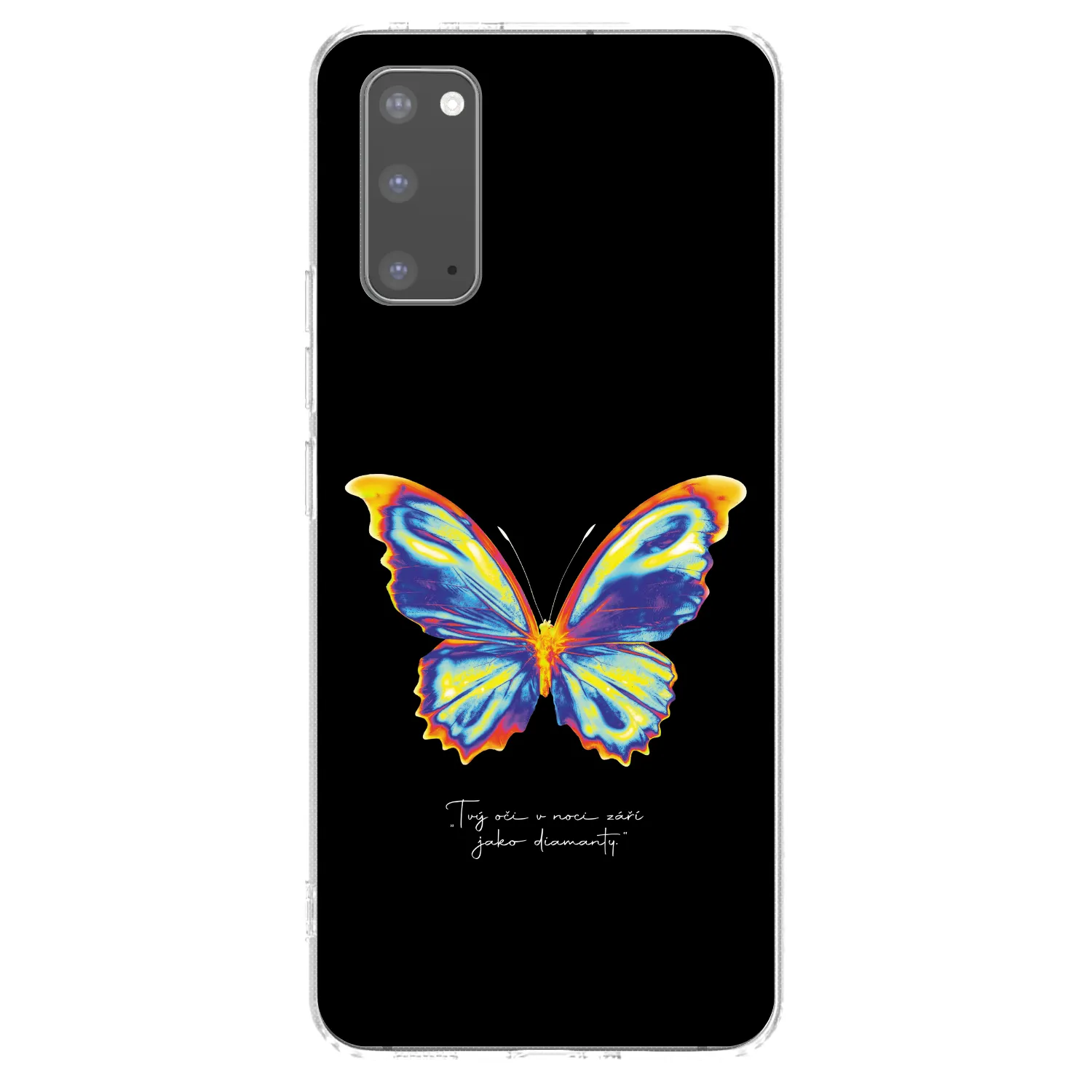 Picasee silikonový průhledný obal pro Samsung Galaxy S20 G980F - Diamanty Black