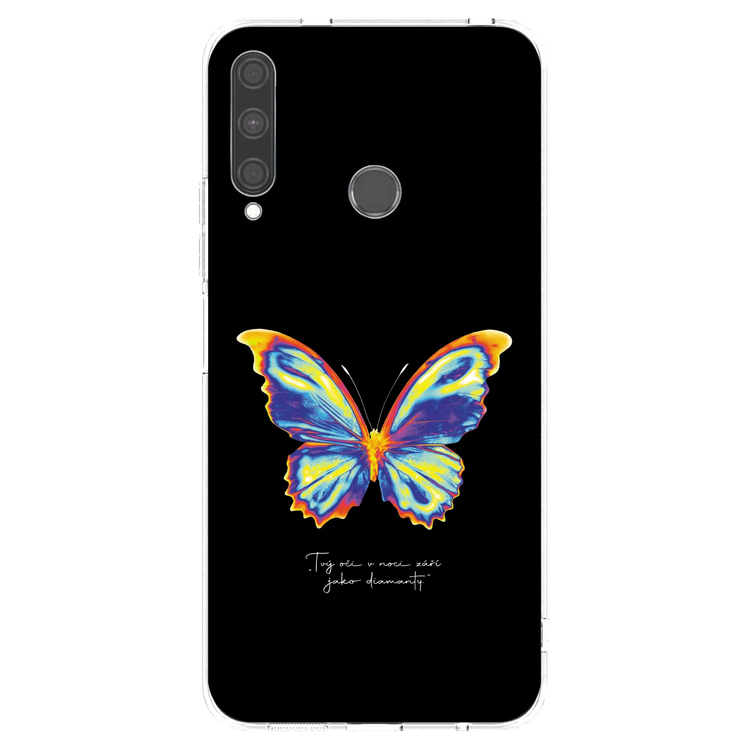 Picasee silikonový průhledný obal pro Huawei P40 Lite E - Diamanty Black