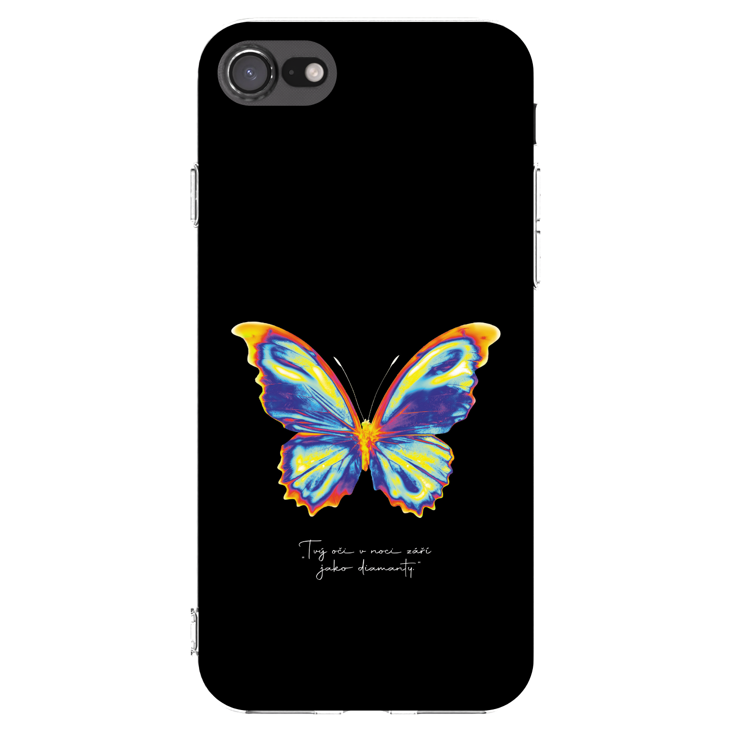 Picasee silikonový průhledný obal pro Apple iPhone SE 2020 - Diamanty Black