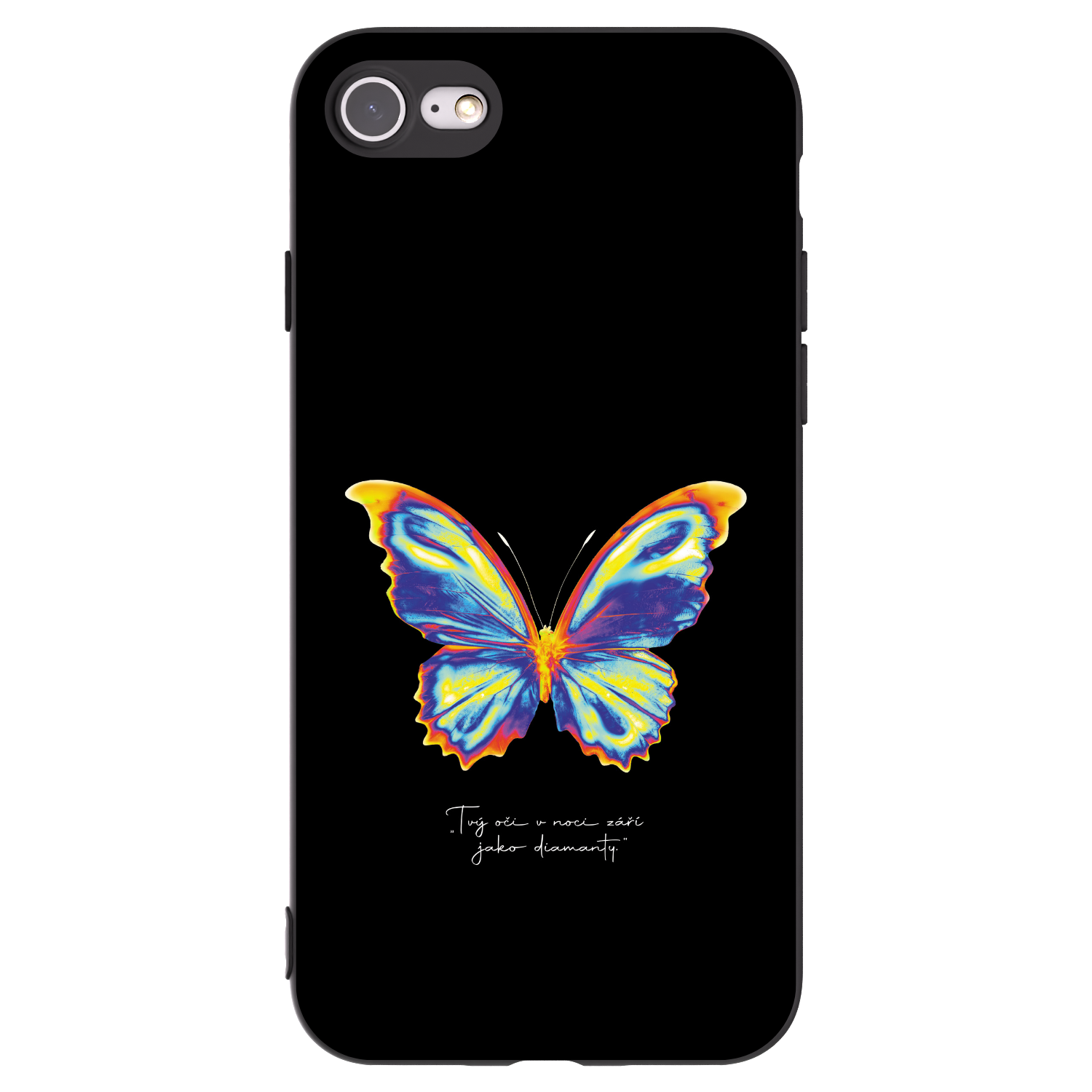 Picasee silikonový černý obal pro Apple iPhone SE 2020 - Diamanty Black