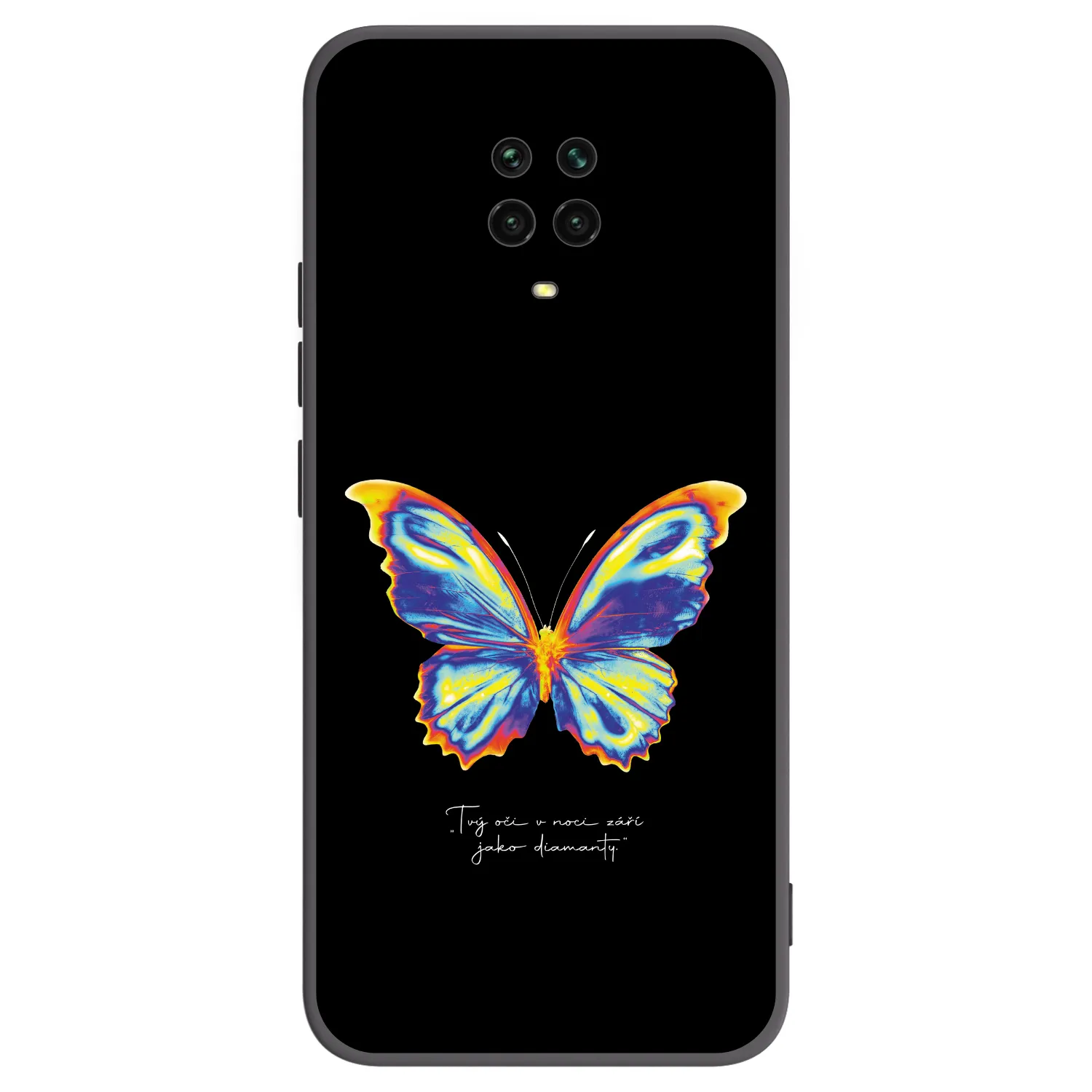 Picasee silikonový černý obal pro Xiaomi Redmi Note 9 Pro - Diamanty Black