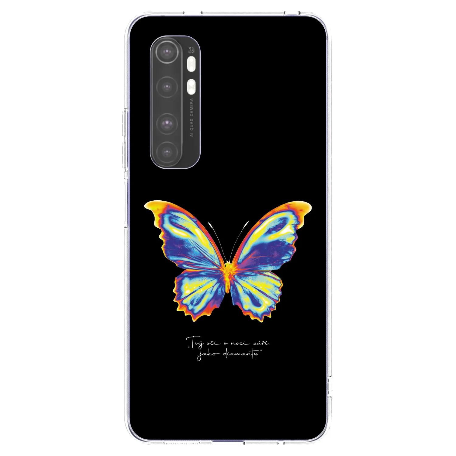 Picasee silikonový průhledný obal pro Xiaomi Mi Note 10 Lite - Diamanty Black