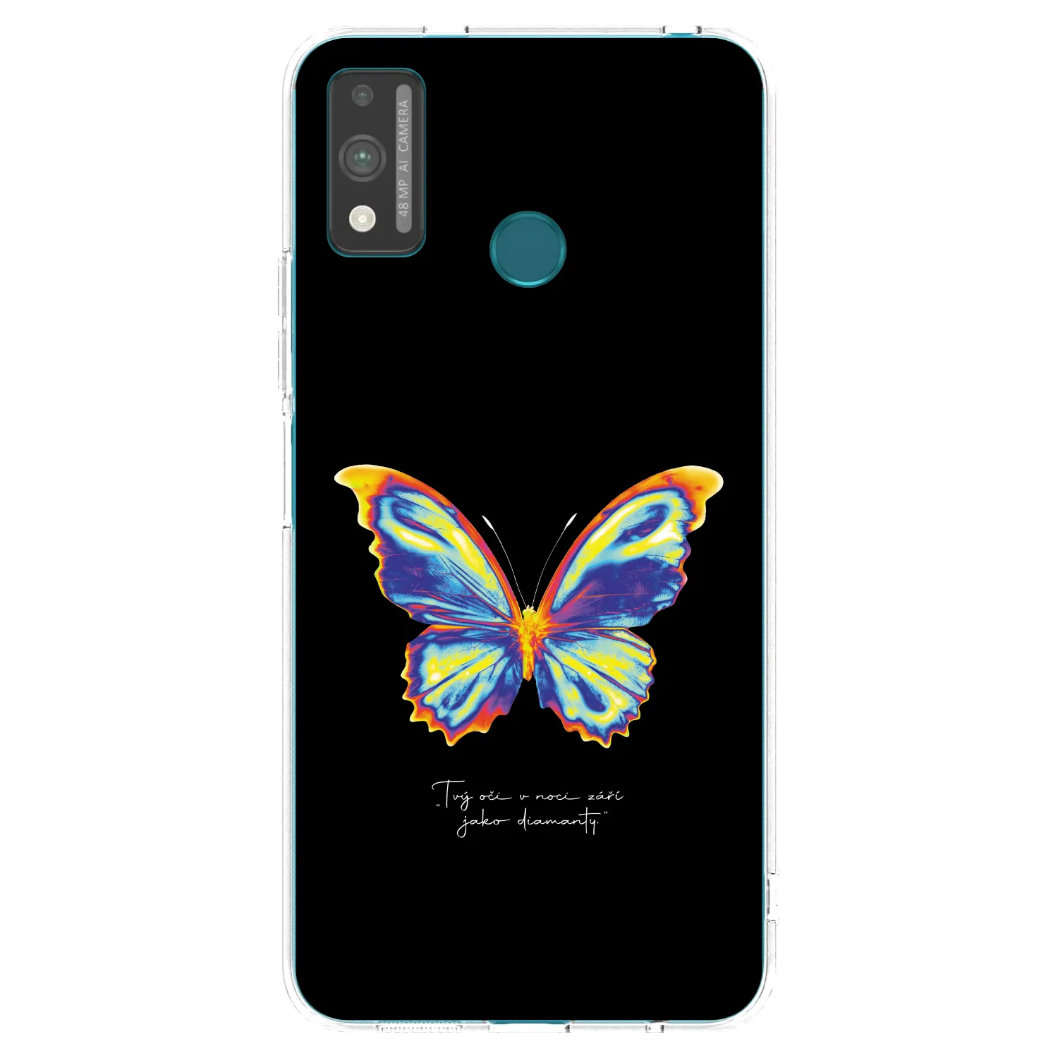 Picasee silikonový průhledný obal pro Honor 9X Lite - Diamanty Black