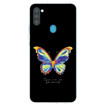 Picasee silikonový průhledný obal pro Samsung Galaxy M11 - Diamanty Black