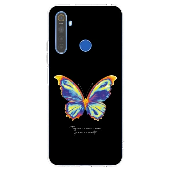 Picasee silikonový průhledný obal pro Realme 5 - Diamanty Black