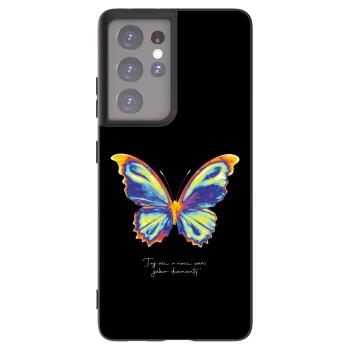 Picasee silikonový černý obal pro Samsung Galaxy S21 Ultra 5G G998B - Diamanty Black