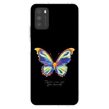 Picasee silikonový průhledný obal pro Xiaomi Poco M3 - Diamanty Black
