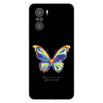 Picasee silikonový průhledný obal pro Xiaomi Poco F3 - Diamanty Black
