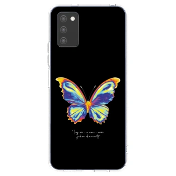 Picasee silikonový průhledný obal pro Samsung Galaxy A02s A025G - Diamanty Black