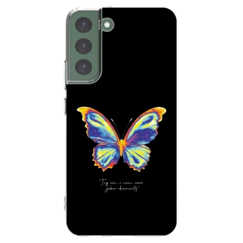 Picasee silikonový průhledný obal pro Samsung Galaxy S22+ 5G - Diamanty Black