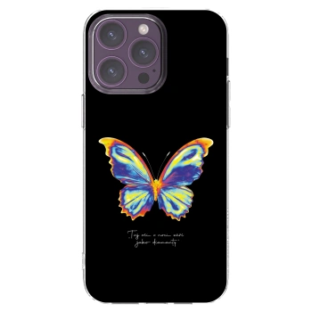 Picasee silikonový průhledný obal pro Apple iPhone 14 Pro Max - Diamanty Black